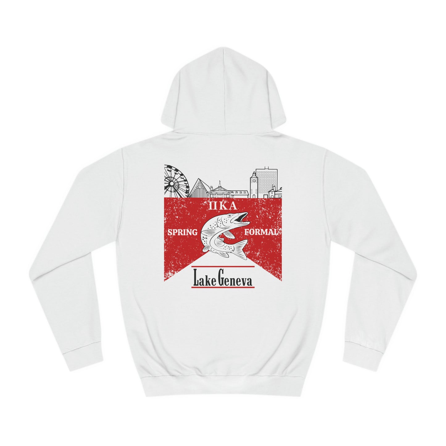 Pike Final Mockup Budweiser Red Unisex Hoodie Medium Weight