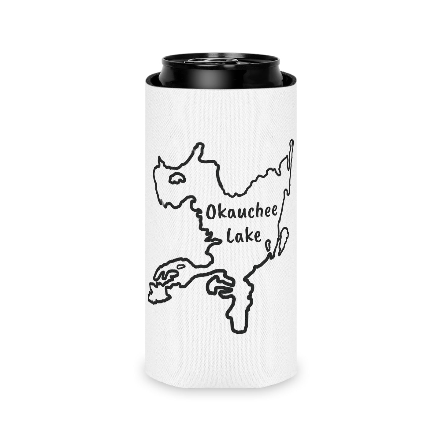 Okauchee Lake English Bulldog Kayak Dog Can Koozie