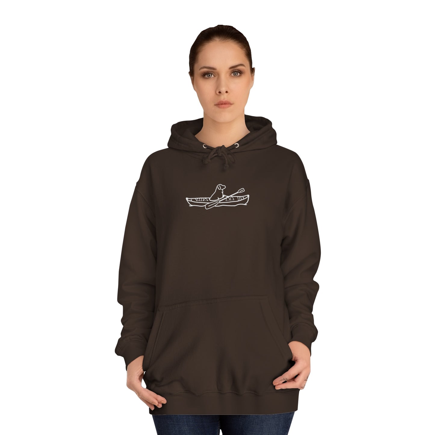 Kayak Dog - Lab Plain - Unisex Medium Weight Hoodie