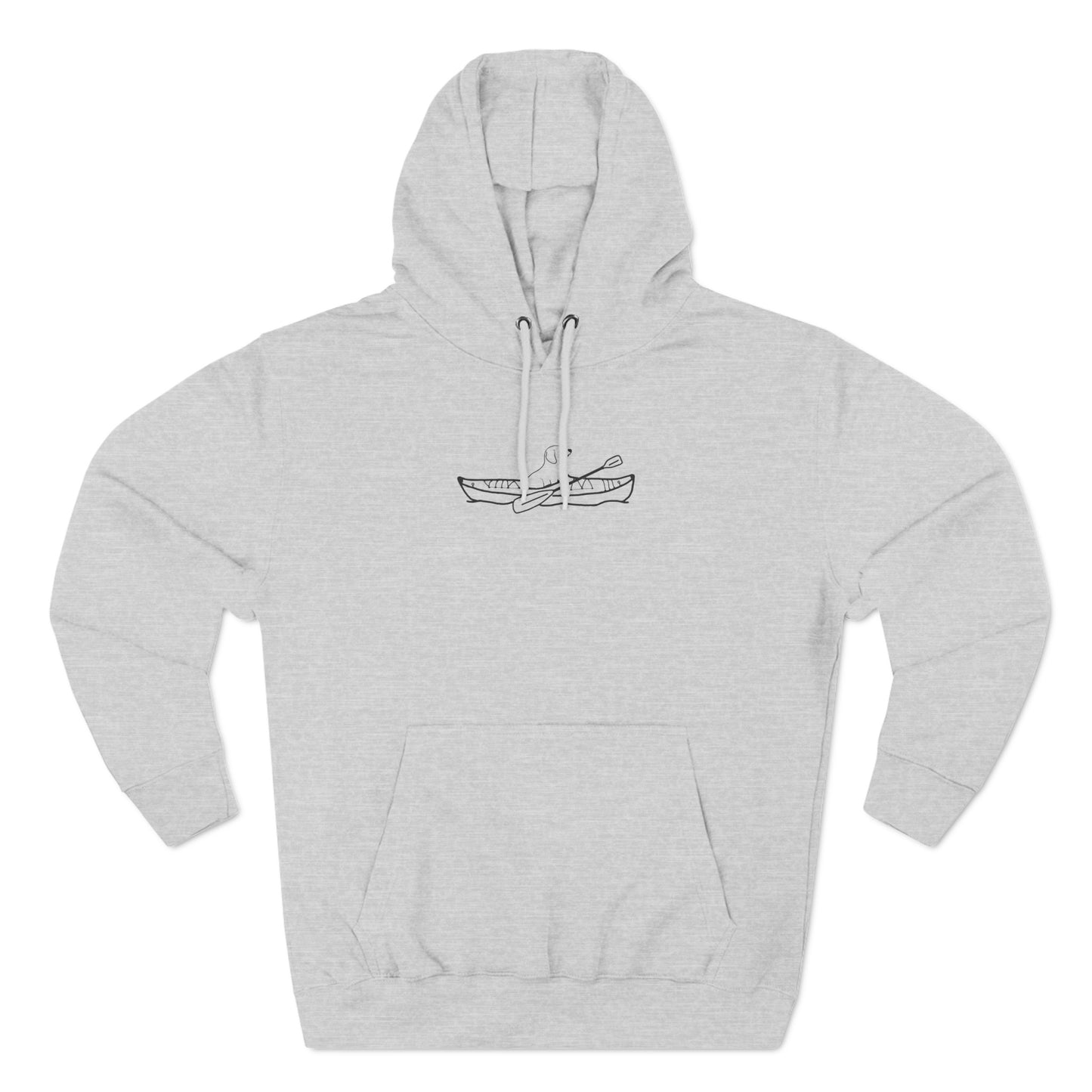 Kayak Dog - Dachshund Plain, Three-Panel Fleece Hoodie Unisex (LS)