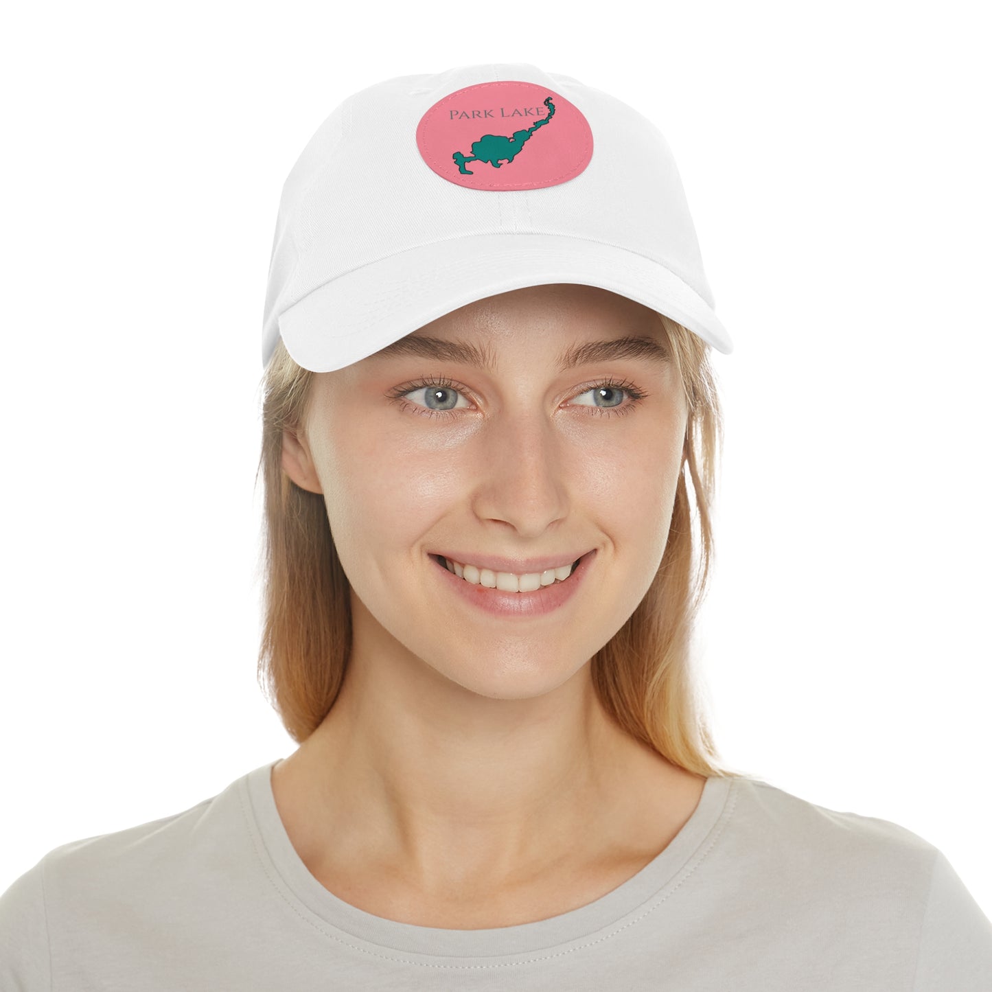 Park Lake Embroidered Hat with Leather Patch