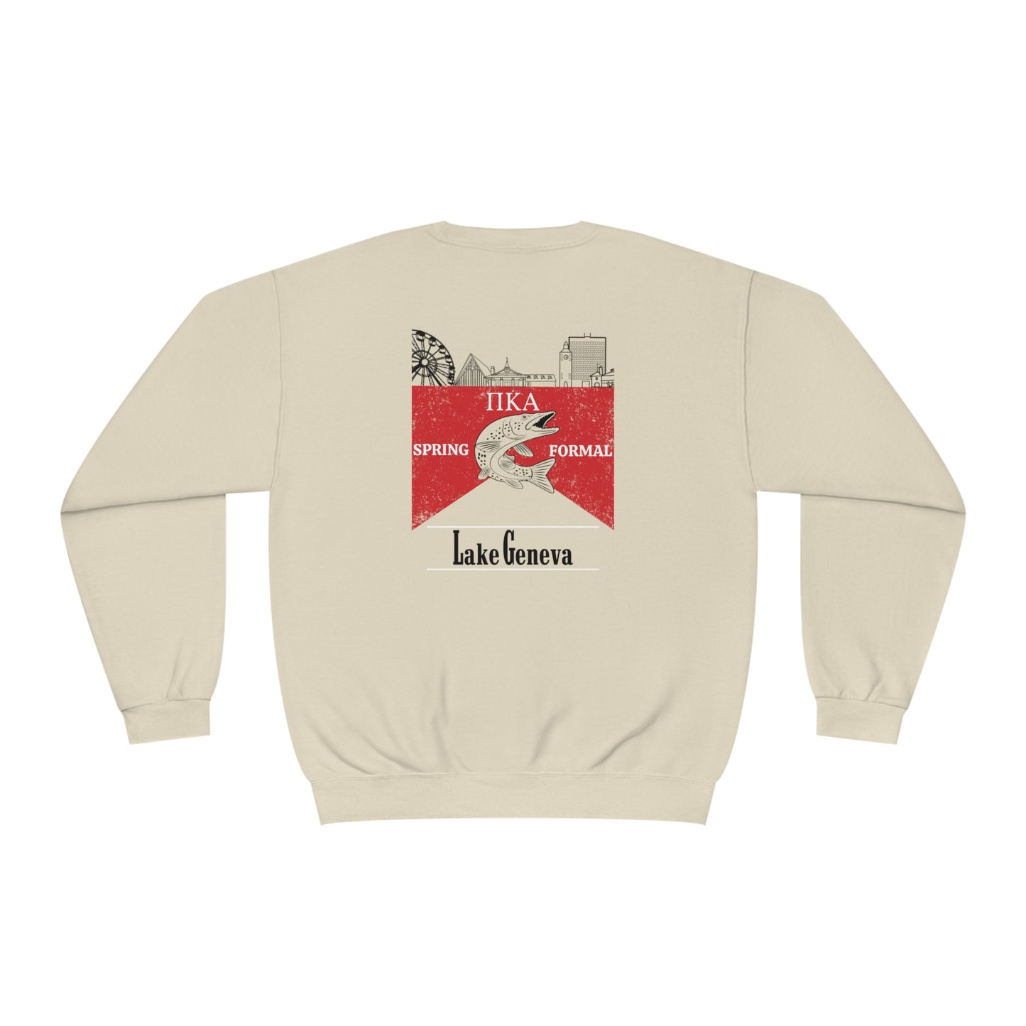Pike Mockup 1 Crewneck Sweatshirt budwiser red