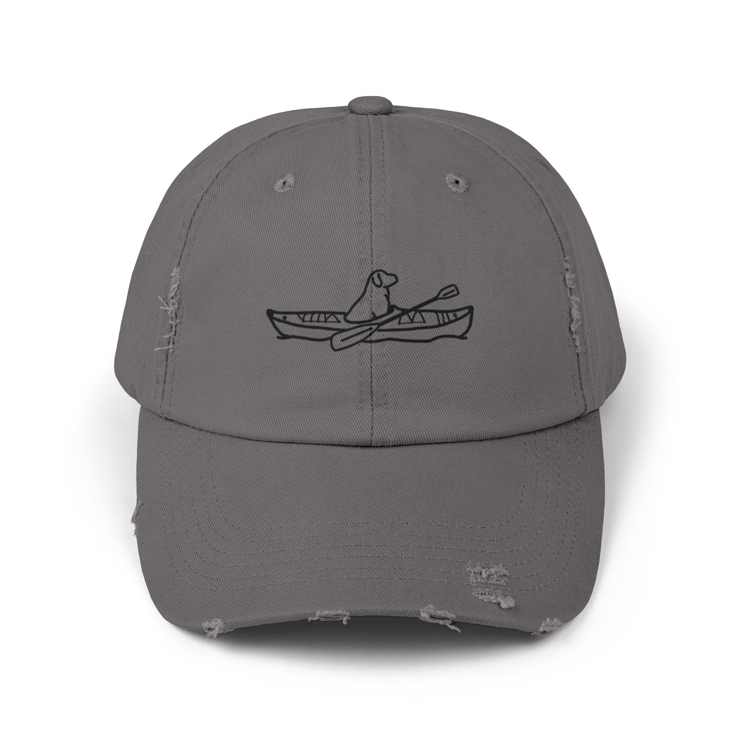 Kayak Dog Lab Unisex Distressed Cap