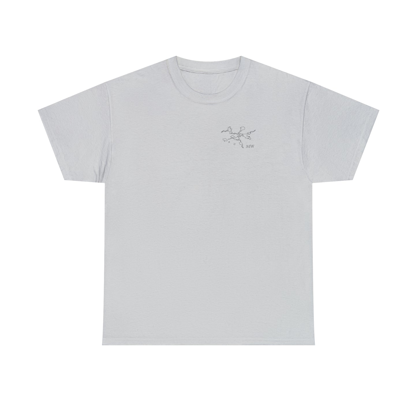Manitowish Waters Fishing Off Dock - Unisex Heavyweight Short Sleeve Tee