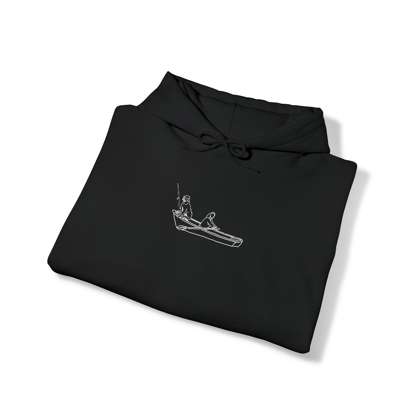 Unisex Heavy Blend Hooded Sweatshirt - row boat dog