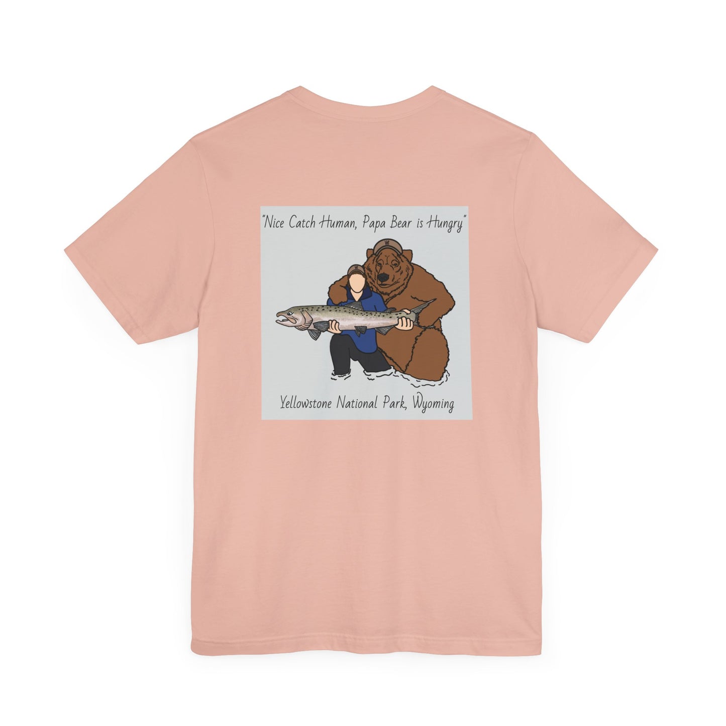 Papa Bear Yellowstone National Park Unisex Lightweight Short Sleeve Tee