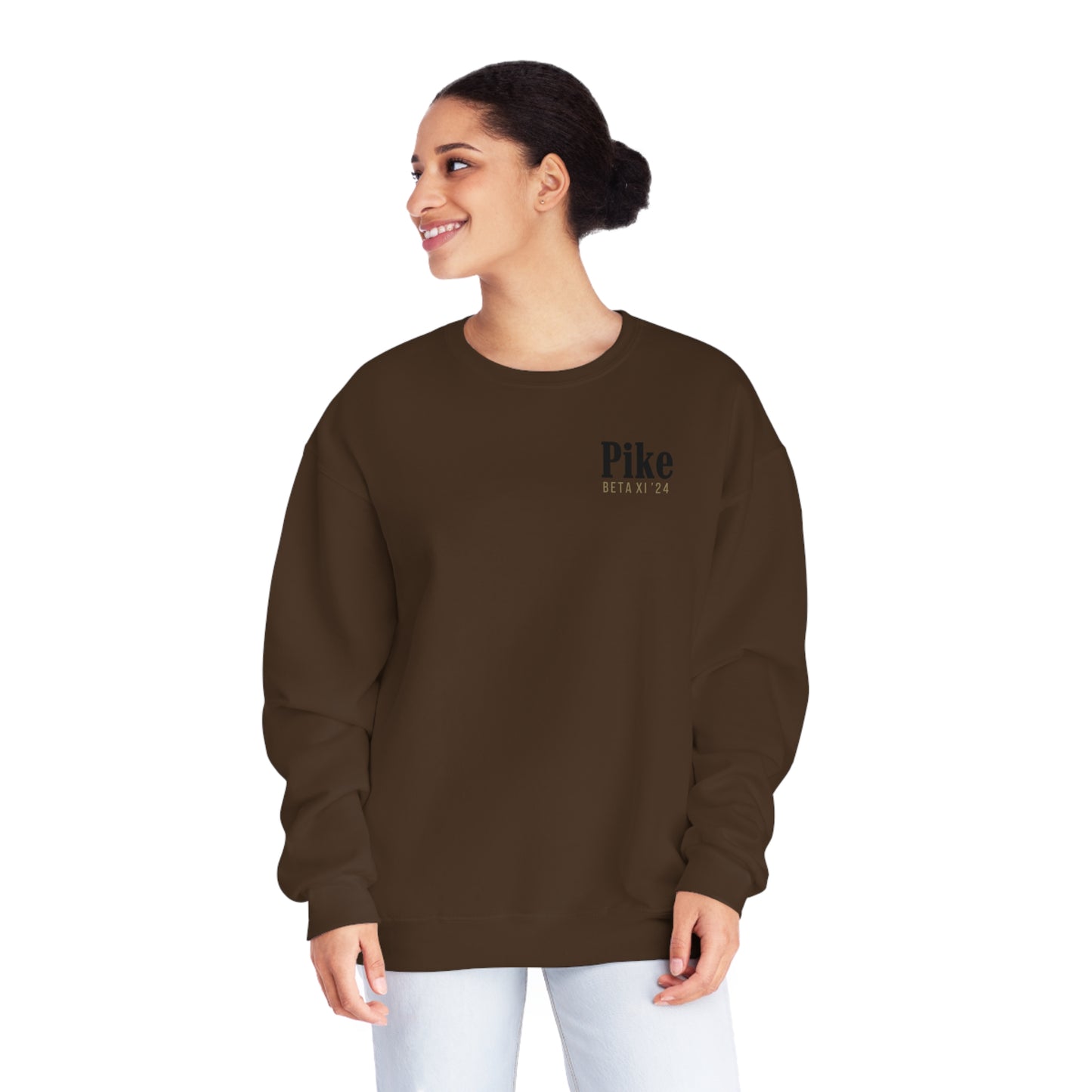Pike Mockup 1 Crewneck Sweatshirt budwiser red