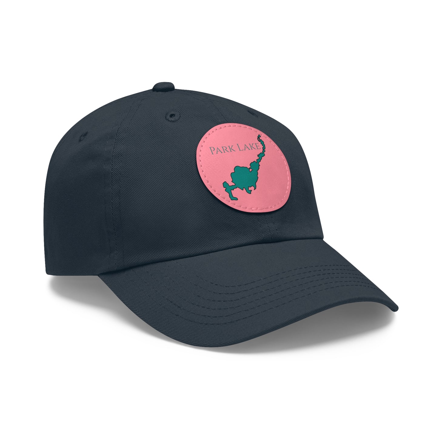 Park Lake Embroidered Hat with Leather Patch