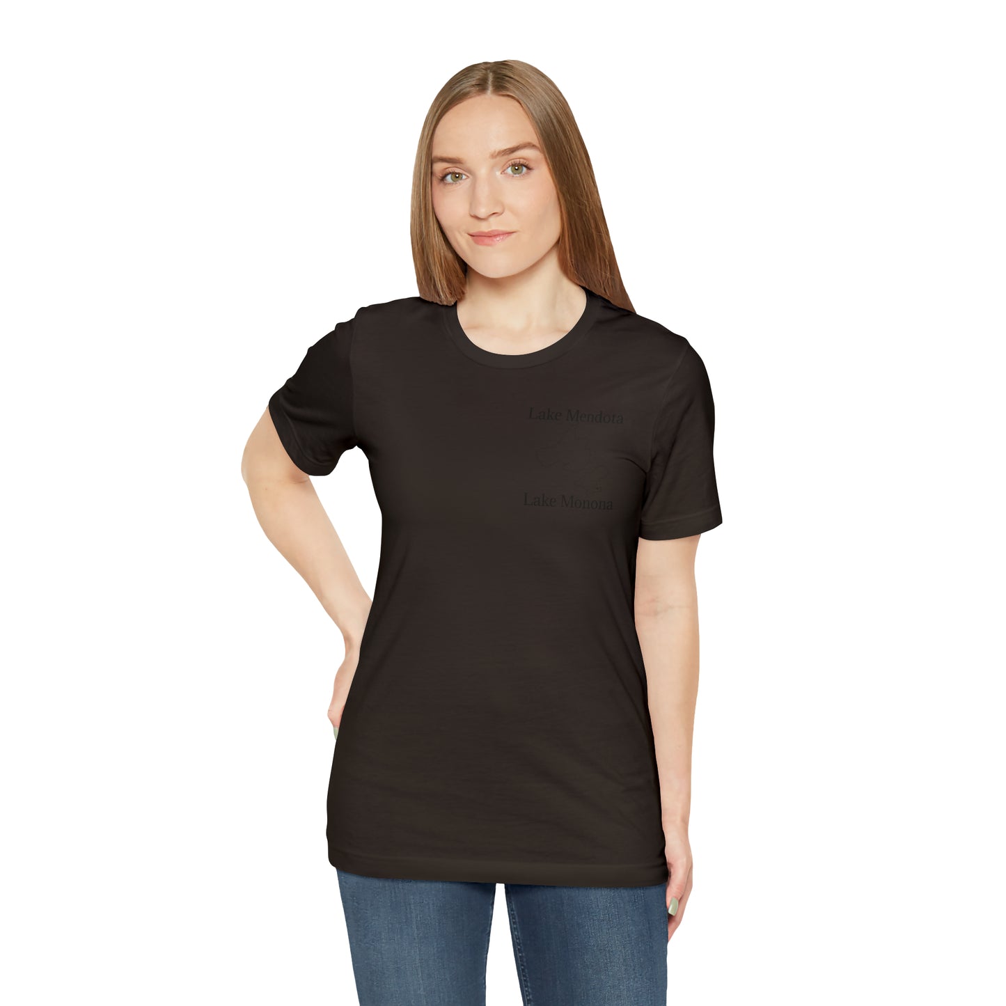 Mendota/Monona , sailboat Badger Logo - Bella & Canvas Short Sleeve