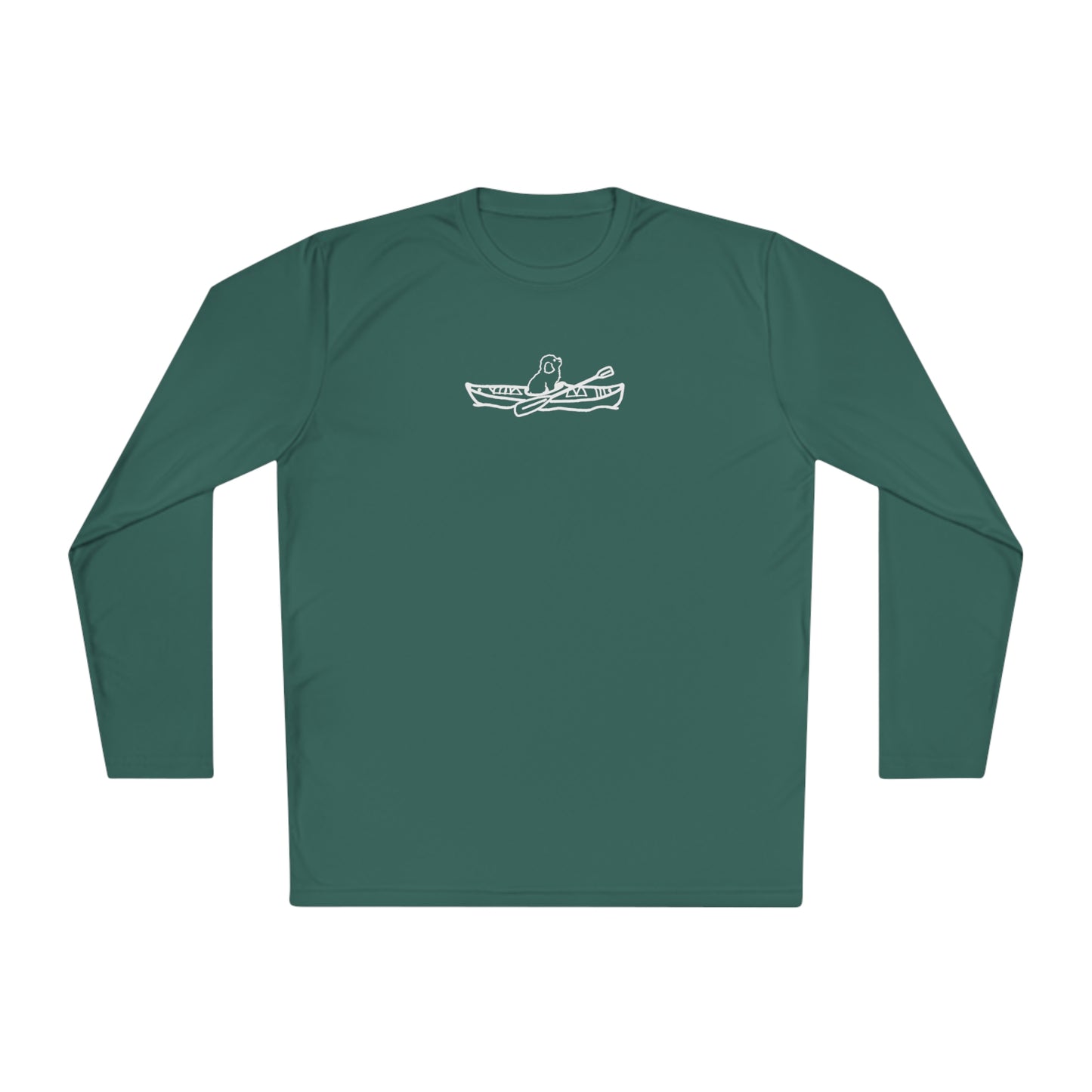 Kayak Dog - Mini Golden Doodle/Toy Poodle - Unisex Lightweight Sport Long Sleeve Tee
