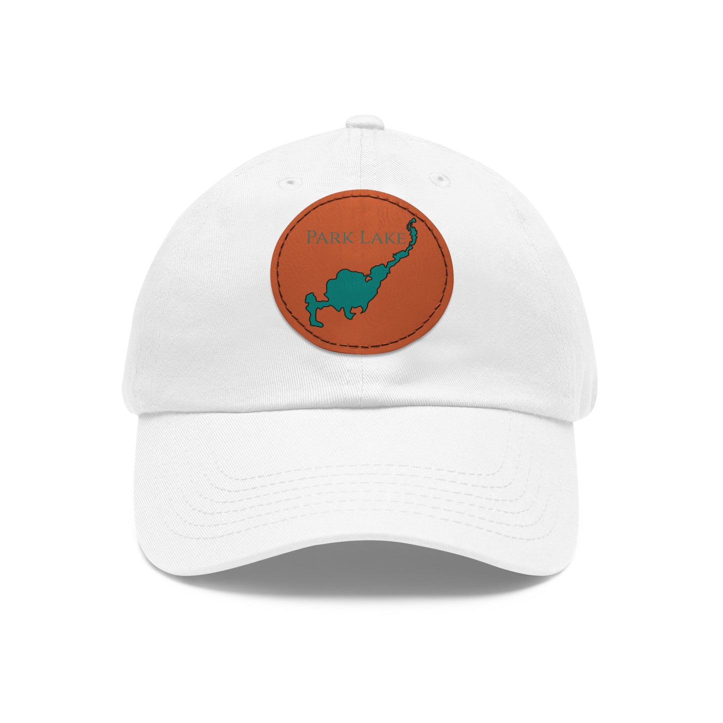 Park Lake Embroidered Hat with Leather Patch