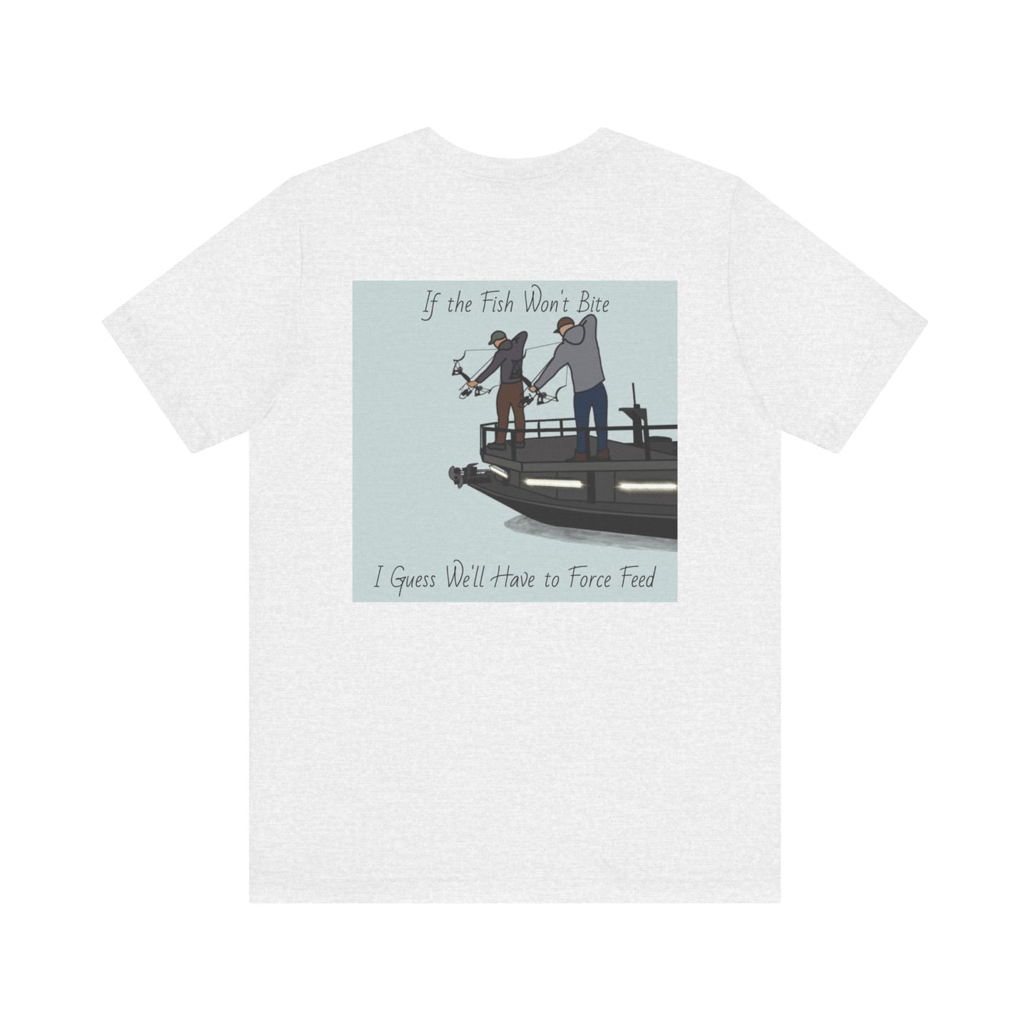 Bow fishing and Okauchee Lake Model - Unisex Lightweight Short Sleeve Tee
