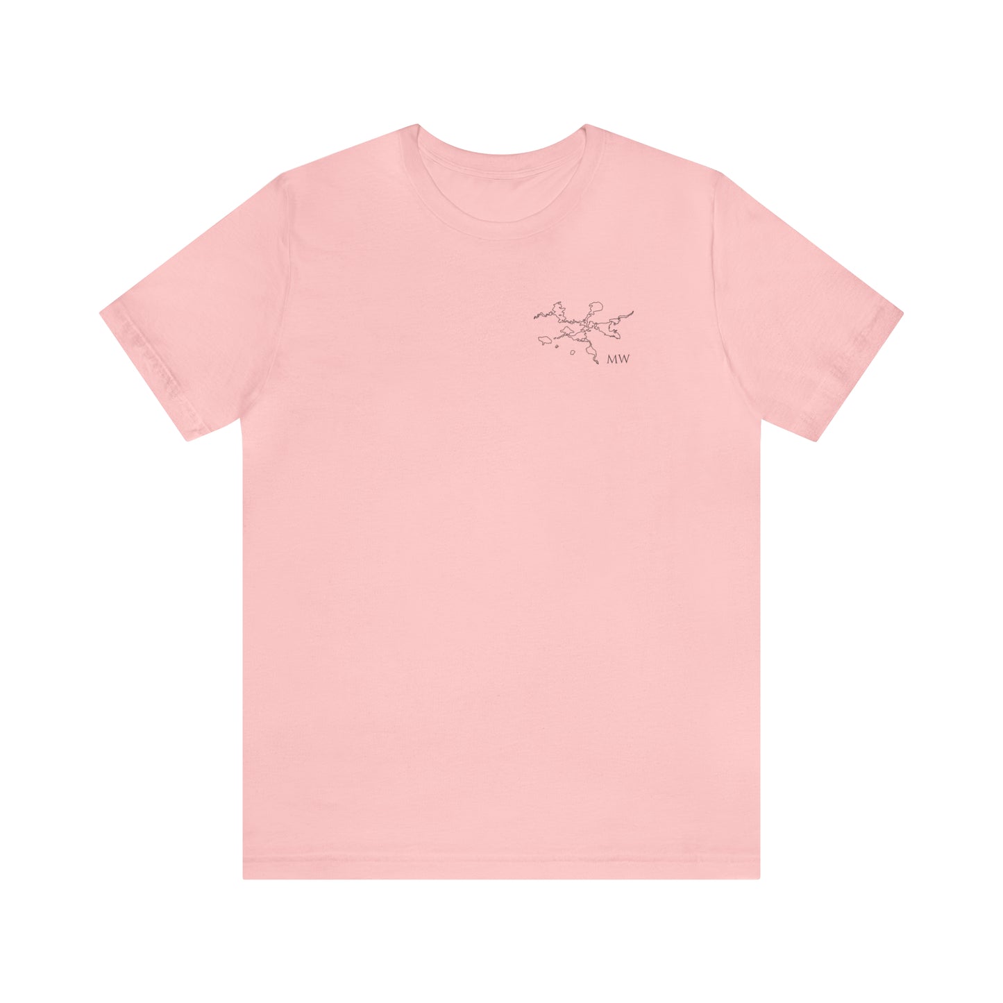 Manitowish Waters Plain Lake Patch - Unisex Lightweight Short Sleeve Tee