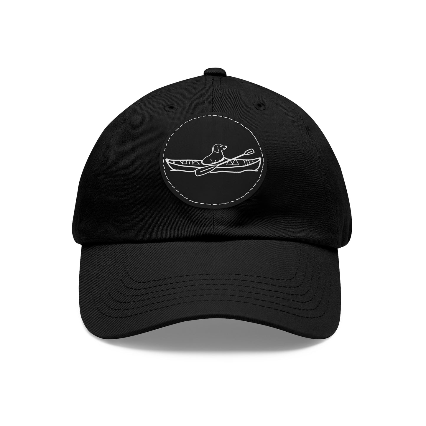Kayak Dog Dachshund Hat with Leather Patch (Round)