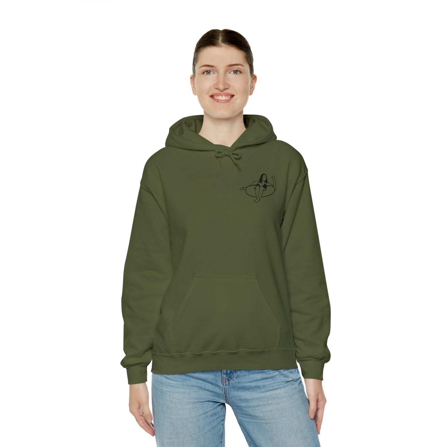 Eagle River Inner Tube Girl - Unisex Heavy Blend Hooded Sweatshirt