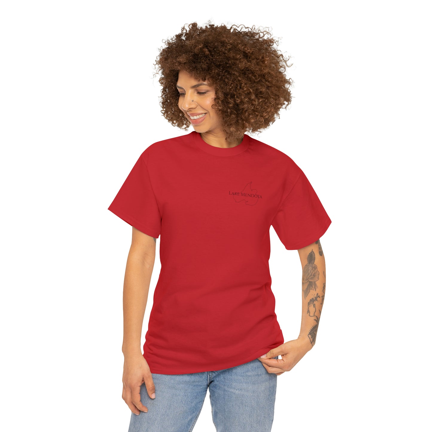 Lake Mendota, Wisconsin Sailing - Unisex Heavy Tee Shirt
