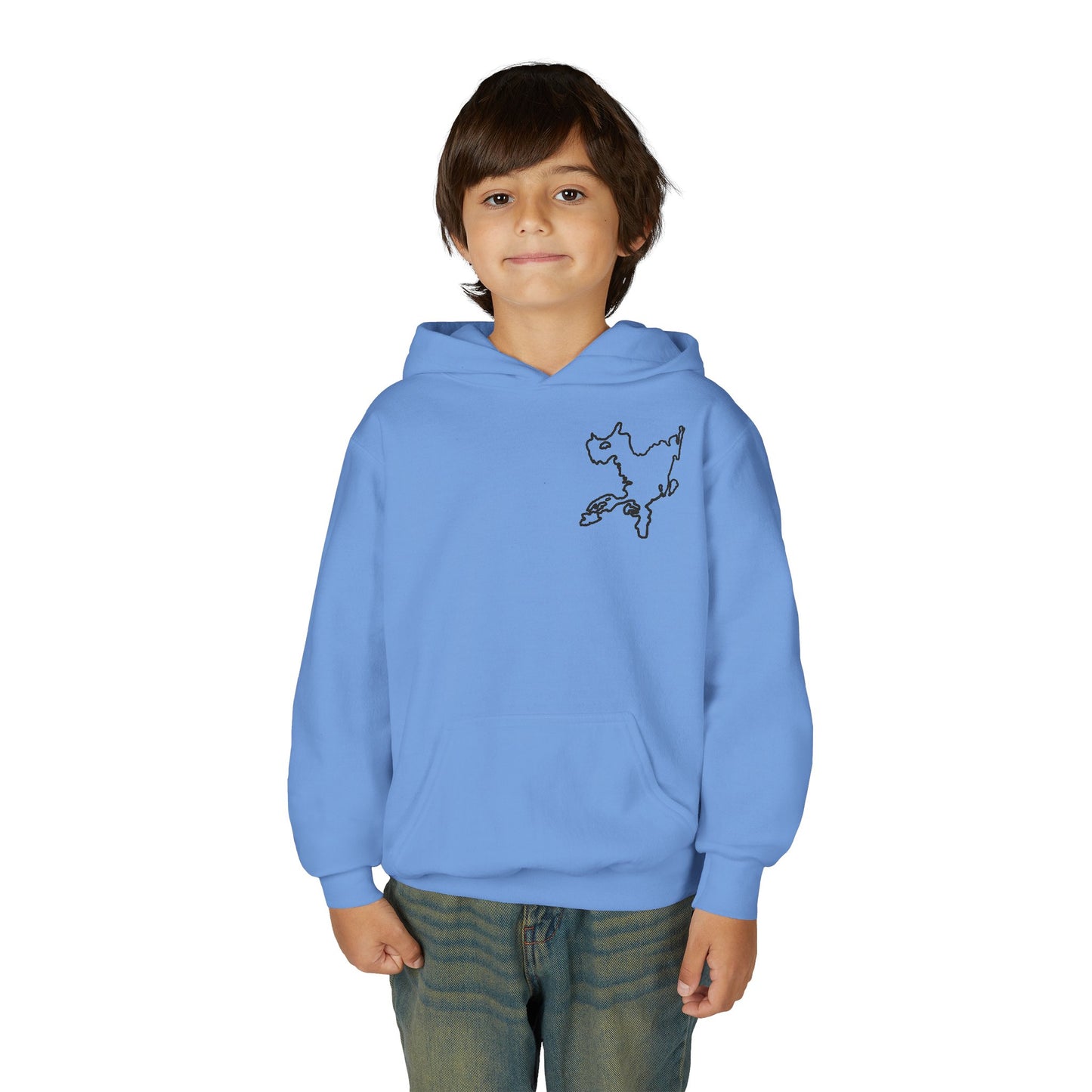 Fishing off Dock Okauchee Lake Youth Hoodie
