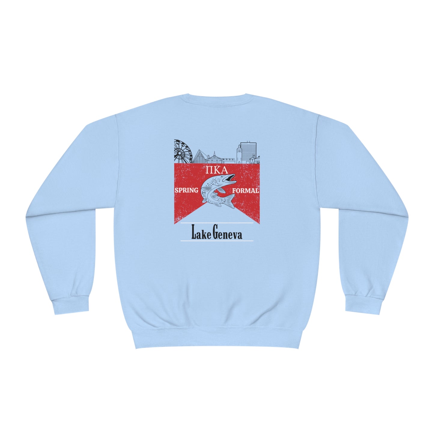 Pike Mockup 1 Crewneck Sweatshirt budwiser red