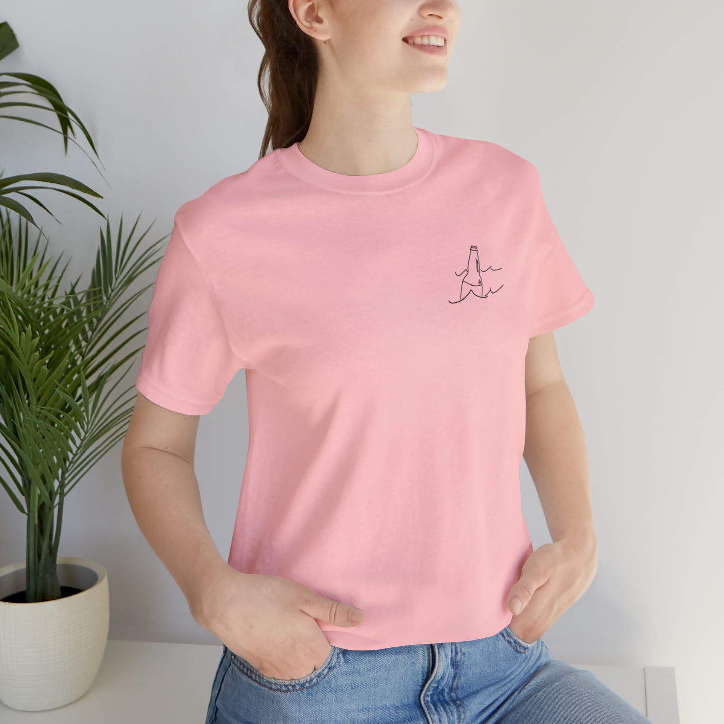 Bottle Patch - lac LaBelle Unisex Lightweight Short Sleeve Tee