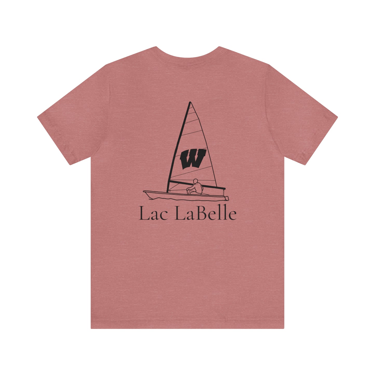 Wisconsin Sailing - Lac LaBelle Unisex Lightweight Short Sleeve Tee
