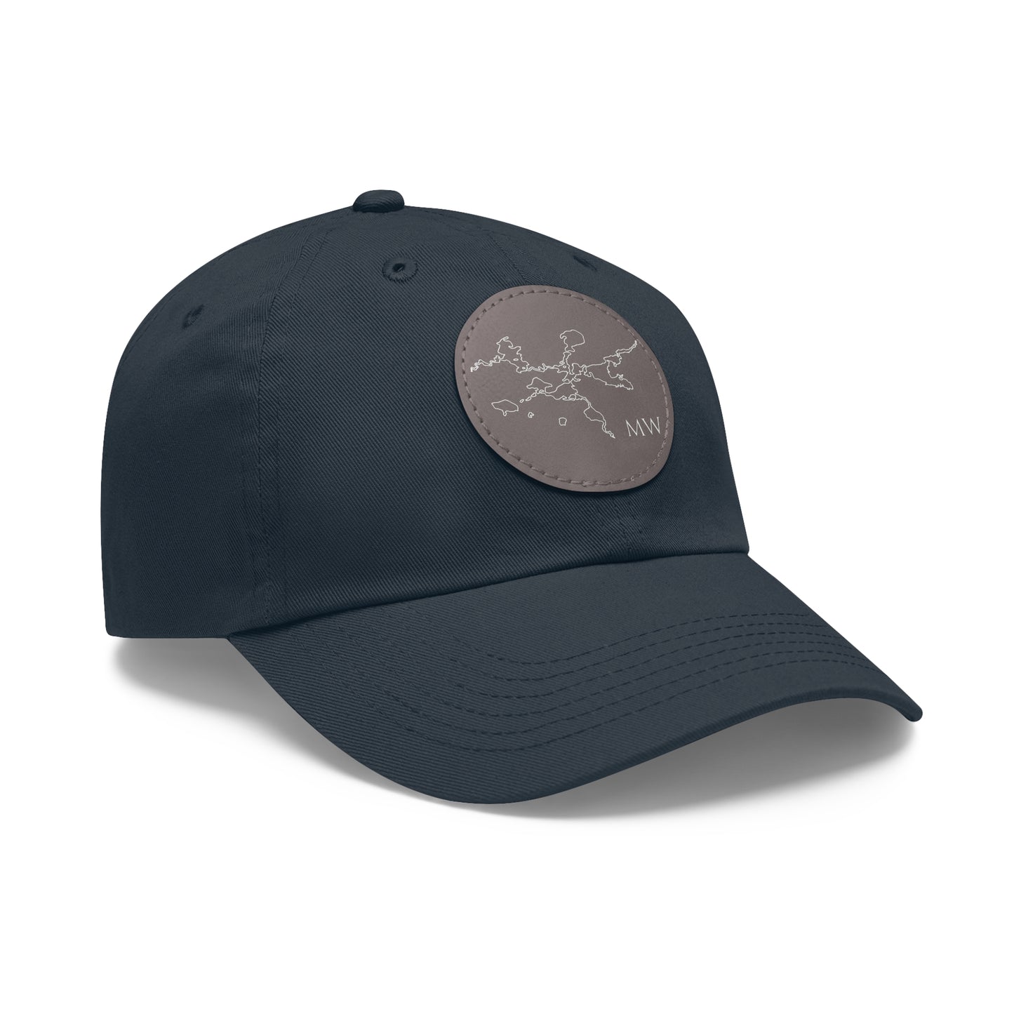 Manitowish Waters Embroidered Hat with Leather Patch