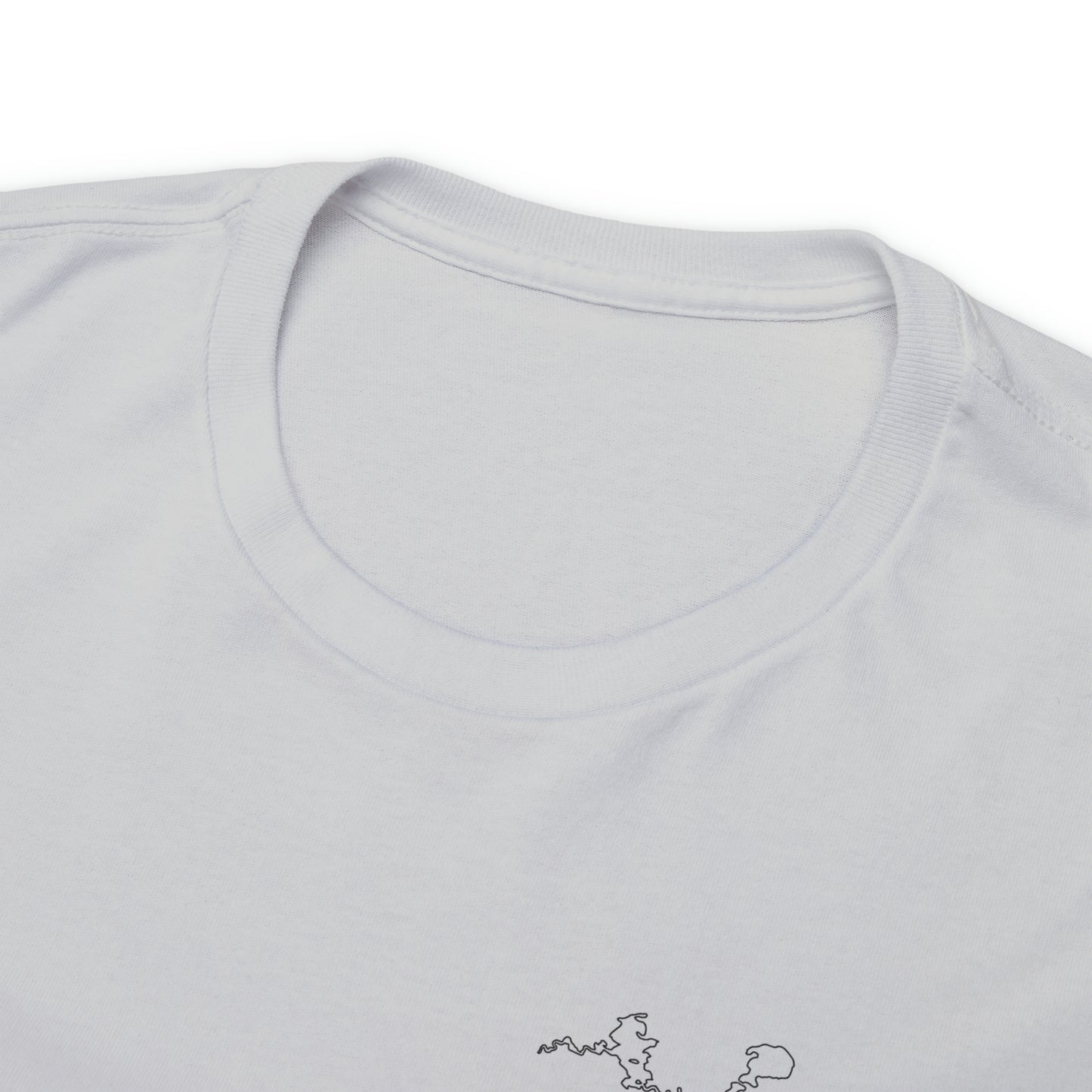 Manitowish Waters Fishing Off Dock - Unisex Heavyweight Short Sleeve Tee
