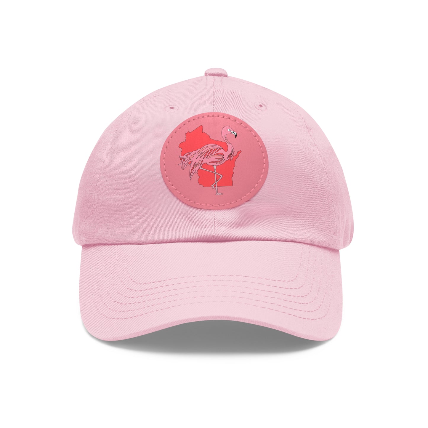 Dad Hat with Leather Patch (Round)