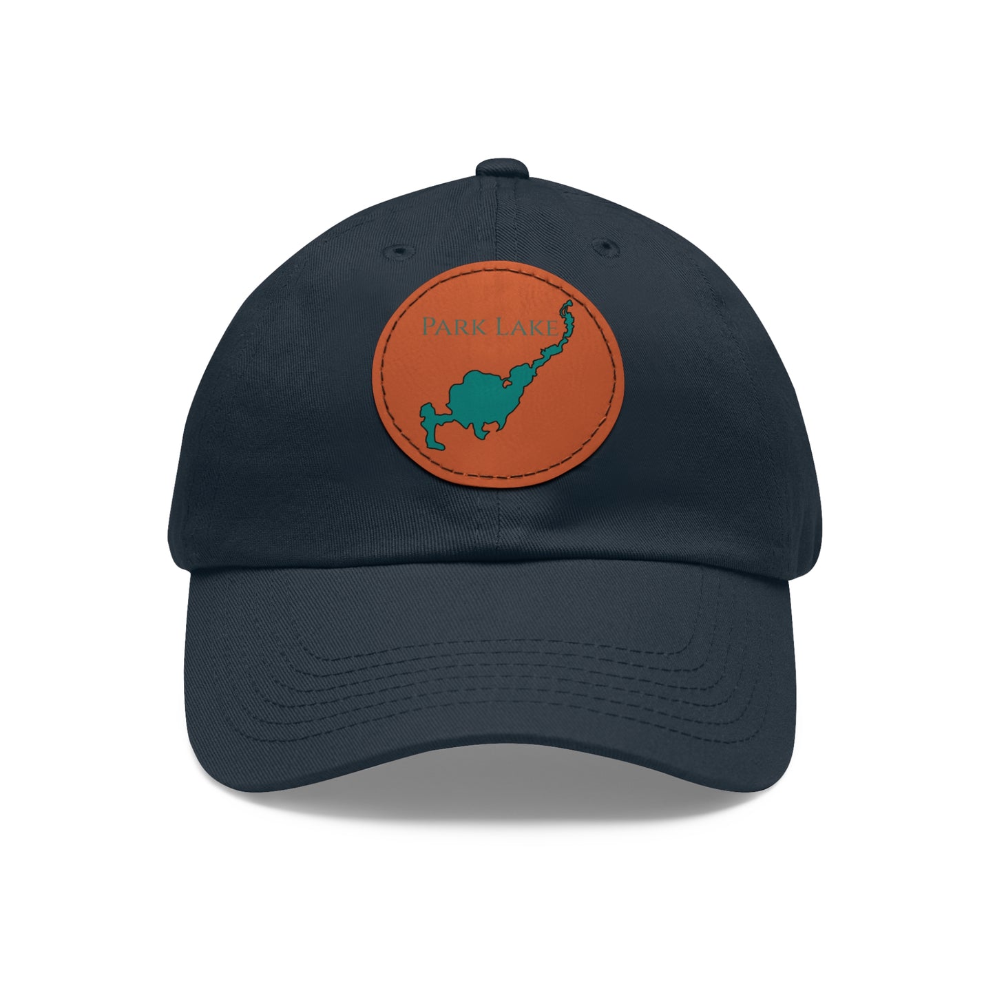 Park Lake Embroidered Hat with Leather Patch