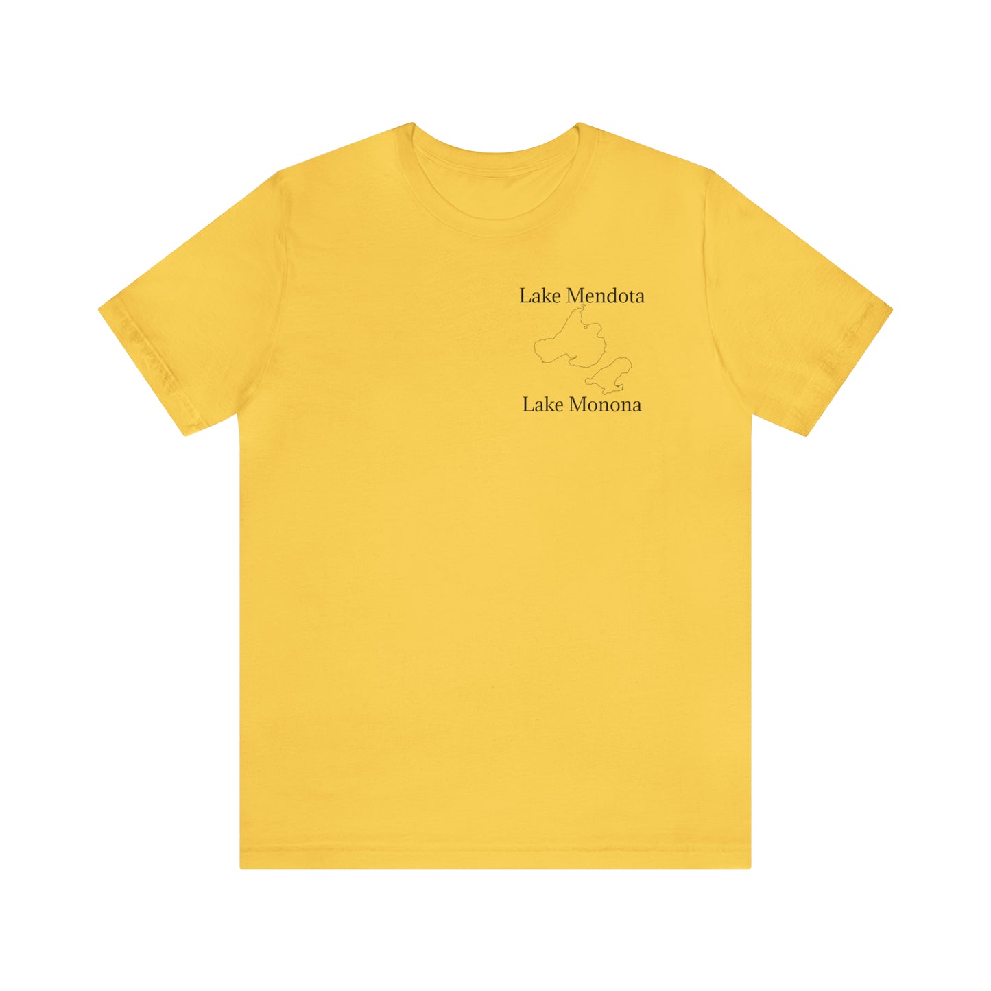 Mendota/Monona , sailboat Badger Logo - Bella & Canvas Short Sleeve