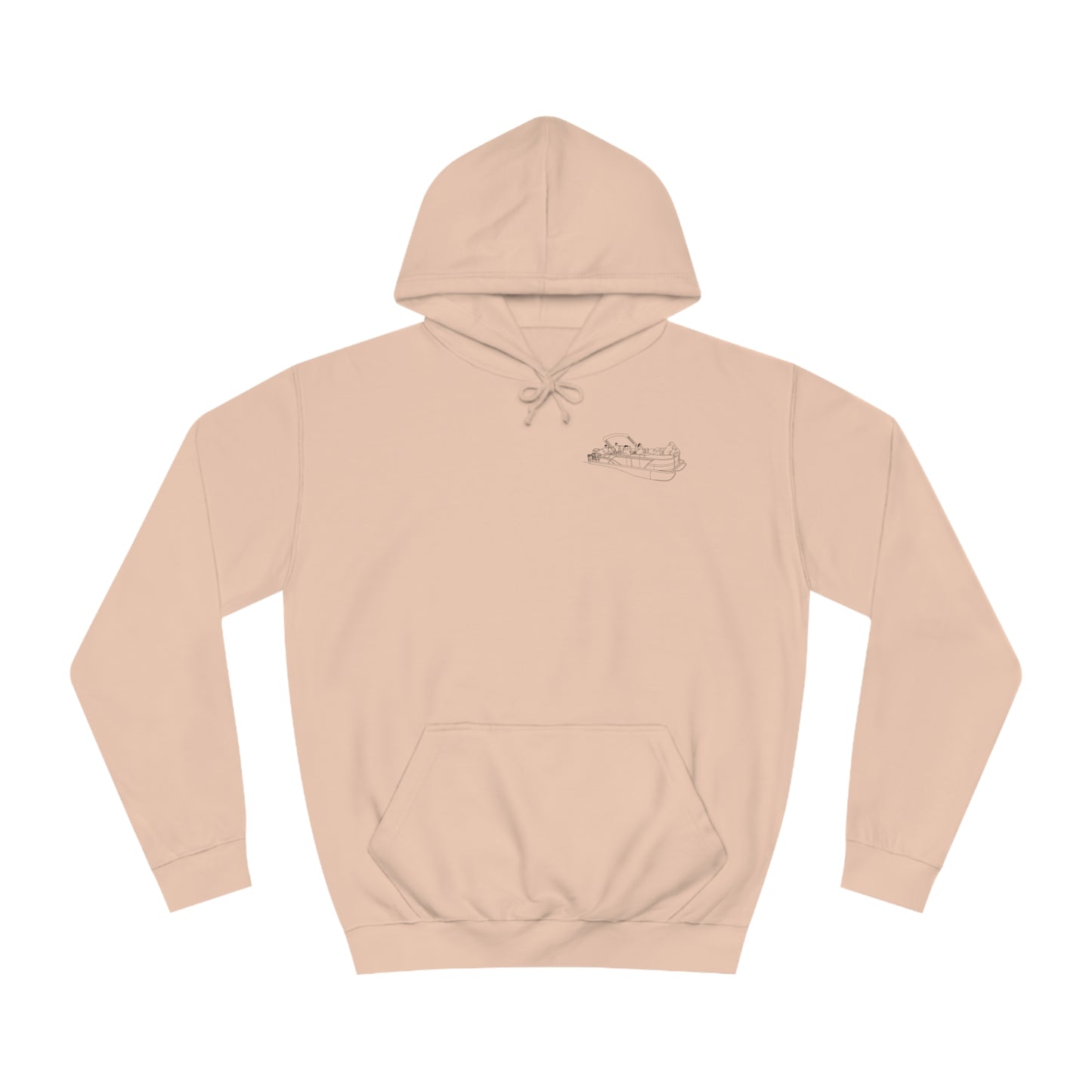 Manitowish Waters Pontoon Boat Family Front Patch - Unisex Hoodie Medium Weight