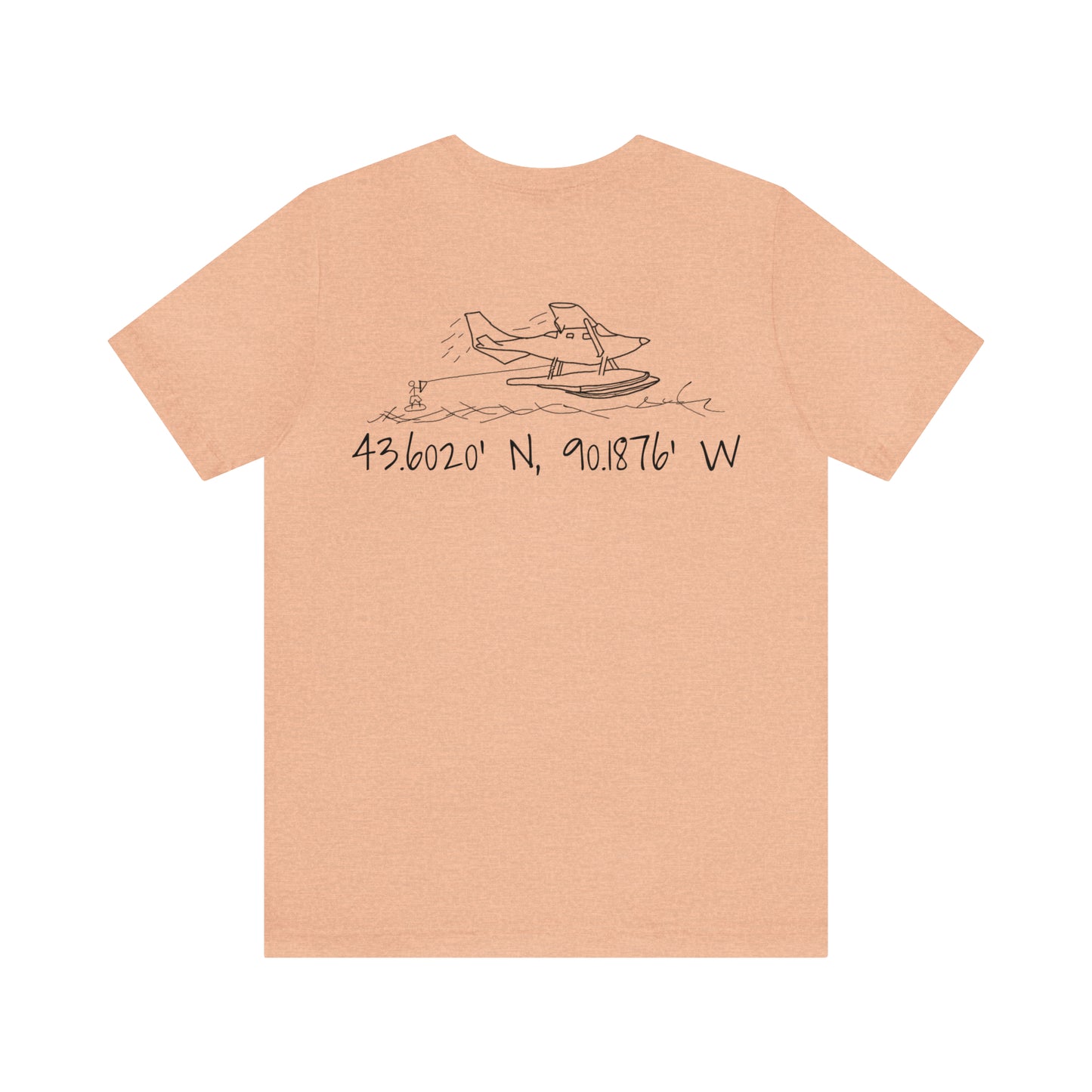 Dutch Hollow Lake, Wakeboard Float Plane - Unisex Lightweight Short Sleeve Tee