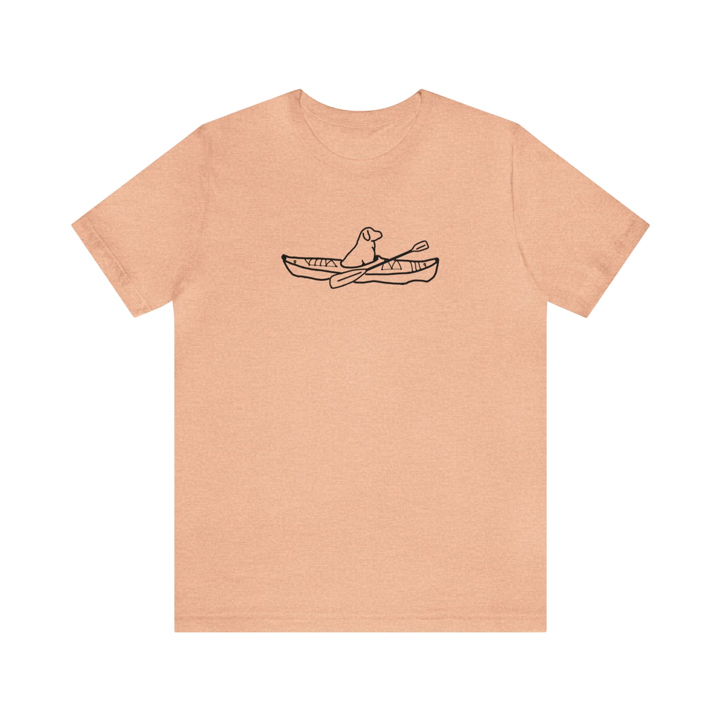 Lac LaBelle, Kayak Dog - Unisex Lightweight Short Sleeve Tee