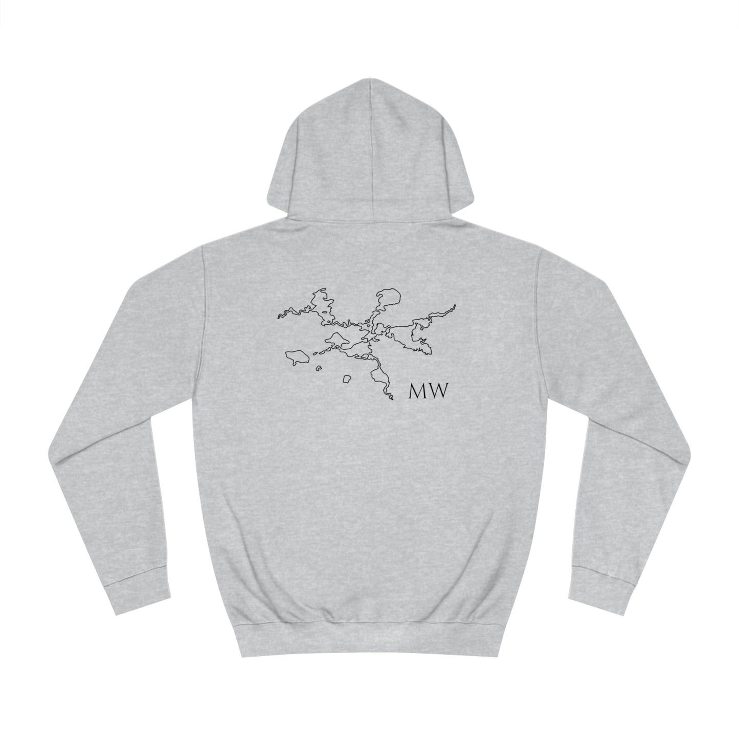 Manitowish Waters Row Boat Dog Fishing Patch - Unisex Hoodie Medium Weight