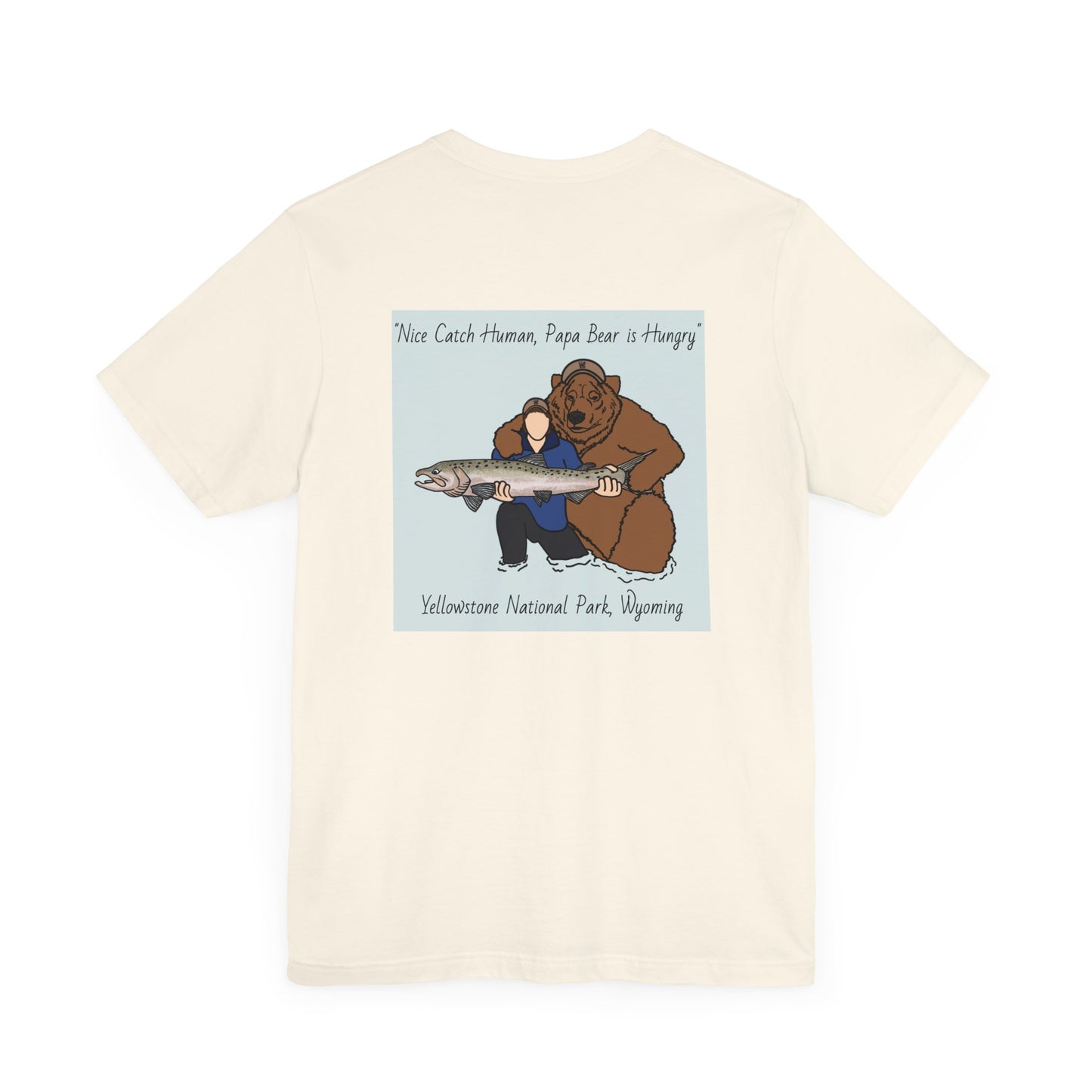 Papa Bear Yellowstone National Park Unisex Lightweight Short Sleeve Tee