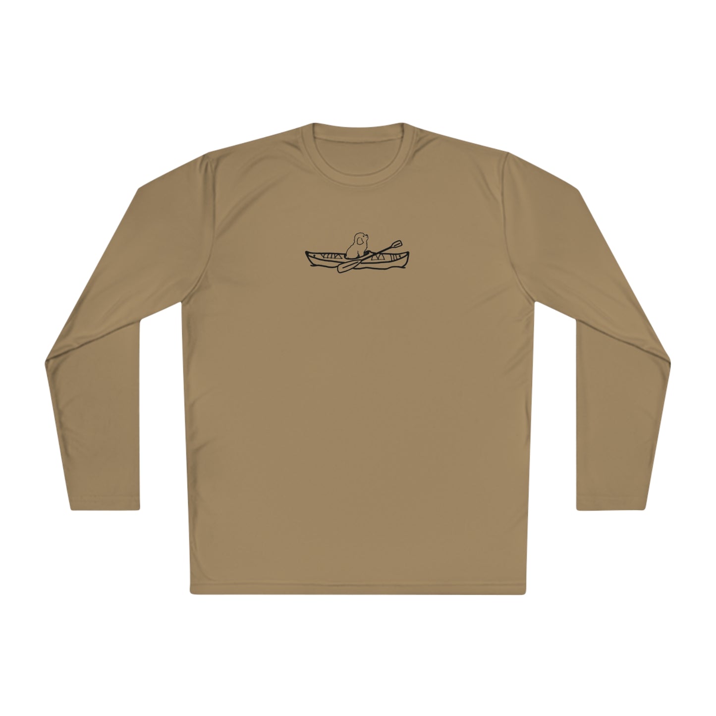 Kayak Dog - Mini Golden Doodle/Toy Poodle - Unisex Lightweight Sport Long Sleeve Tee