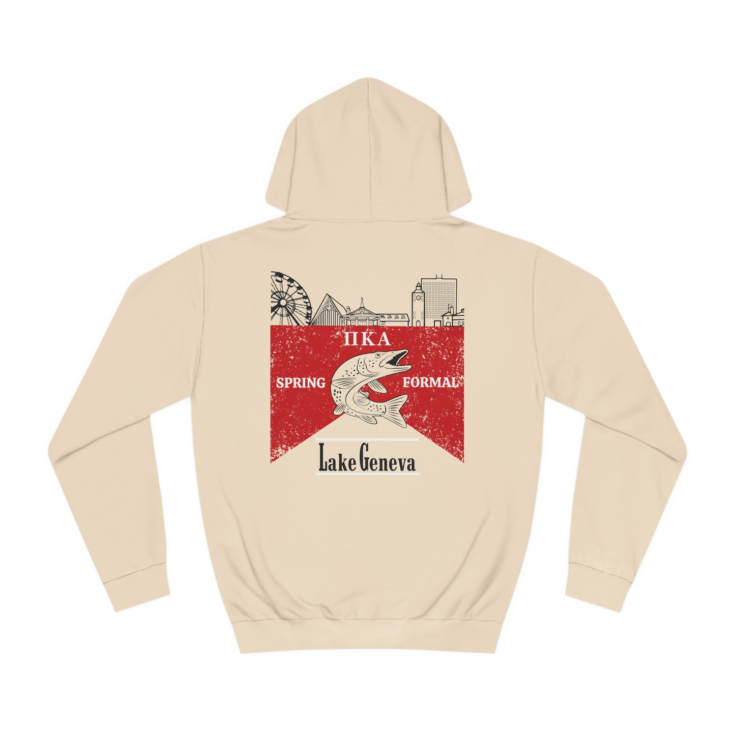 Pike Final Mockup Budweiser Red Unisex Hoodie Medium Weight