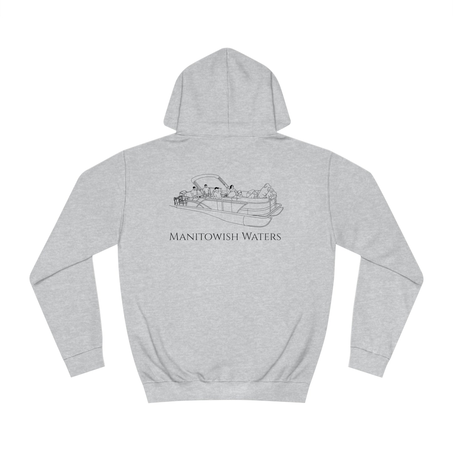 Manitowish Waters Pontoon Boat Family With Dogs - Unisex Hoodie Medium Weight