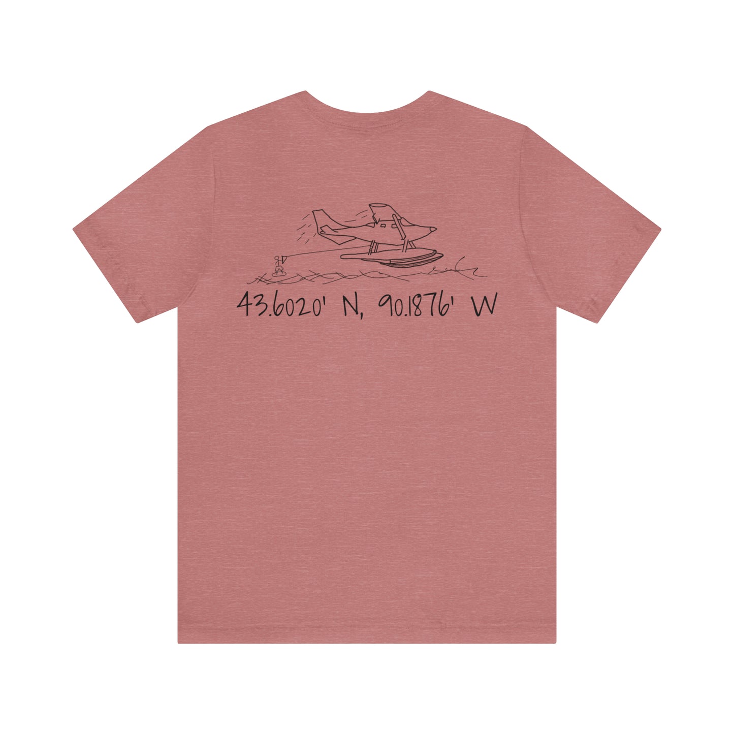 Dutch Hollow Lake, Wakeboard Float Plane - Unisex Lightweight Short Sleeve Tee