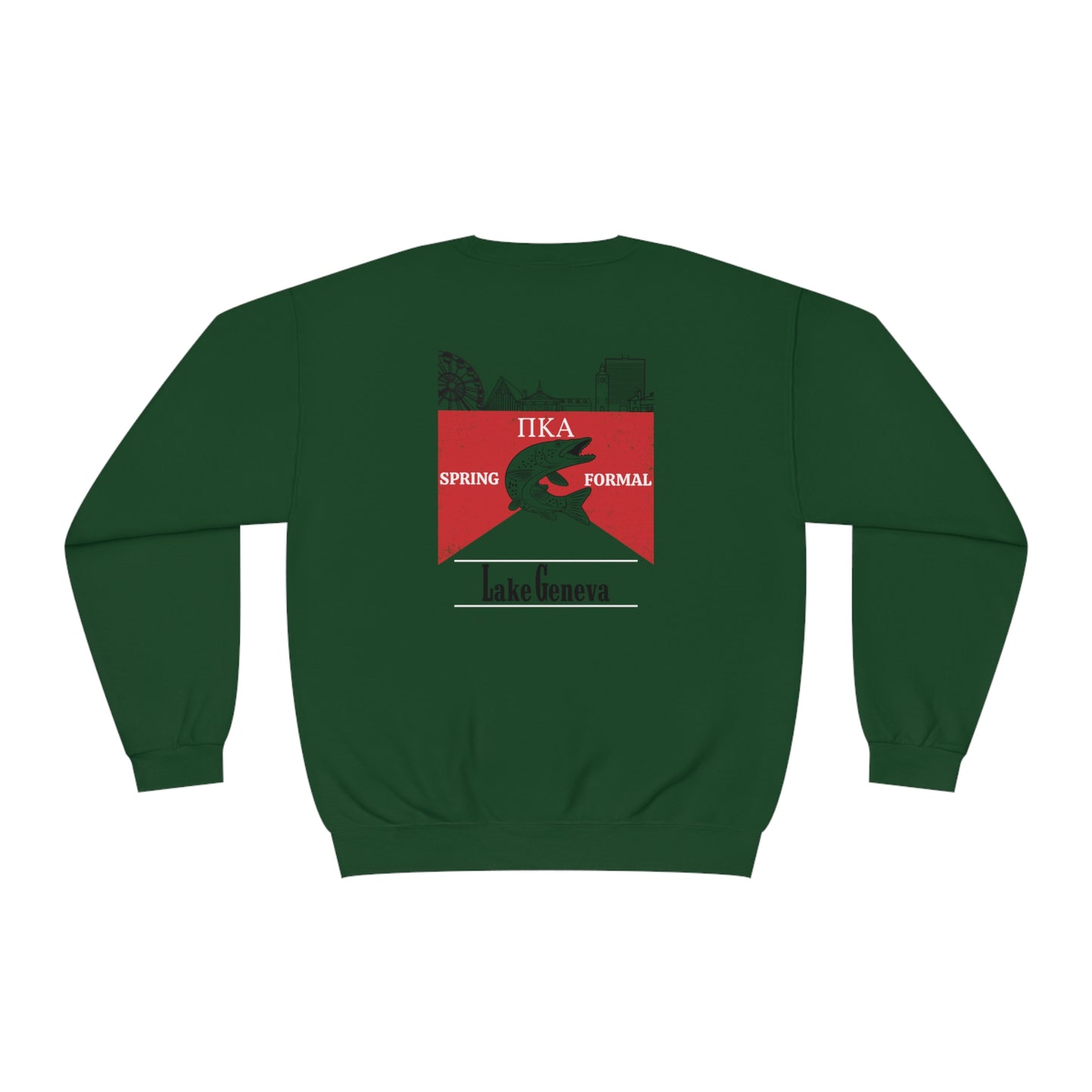 Pike Mockup 1 Crewneck Sweatshirt budwiser red