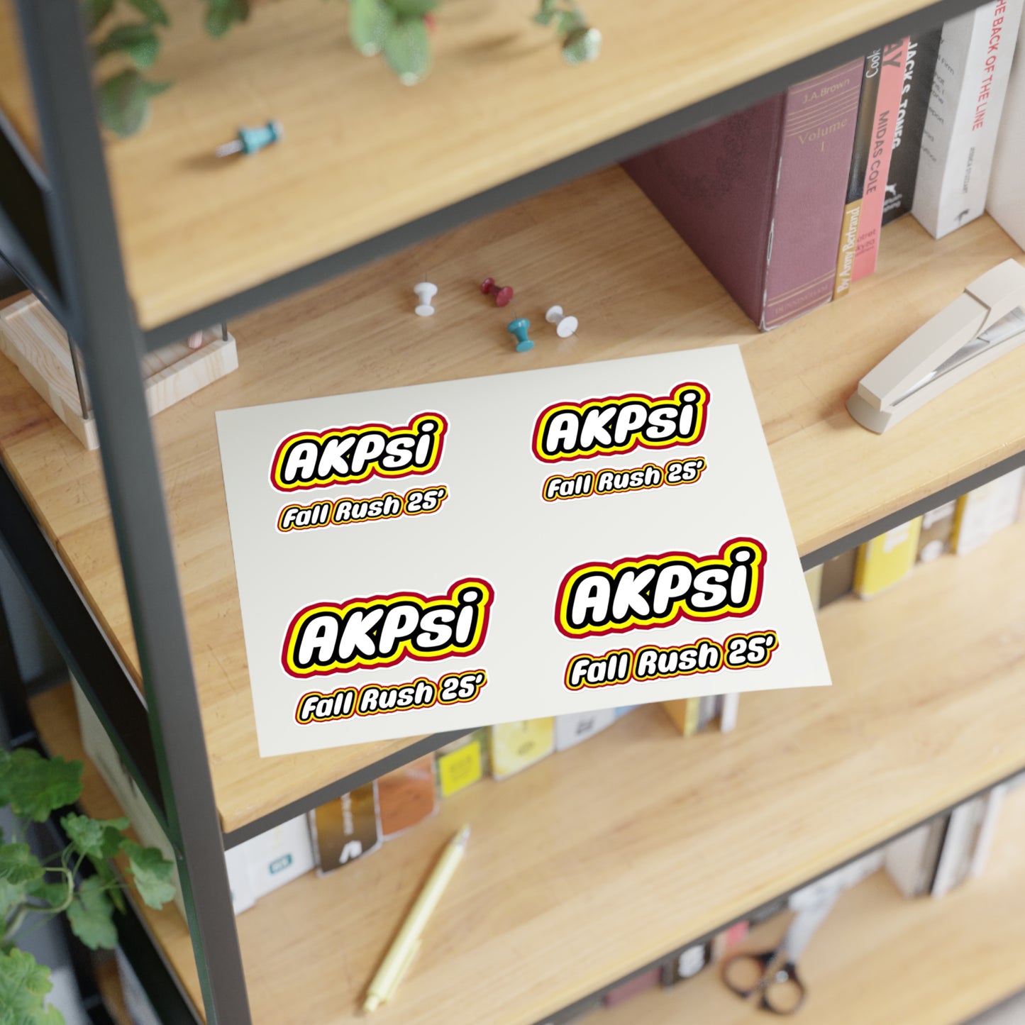 AKPsi Fall Rush Sticker Sheets | Fun & Vibrant Stickers for Campus Events, Party Favors, Scrapbooking, Decor