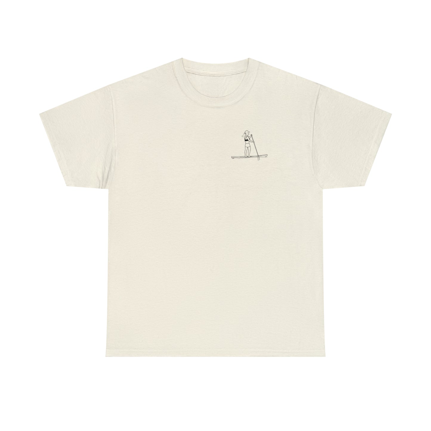 Paddle Board Girl - Park Lake Unisex Heavy Tee Shirt