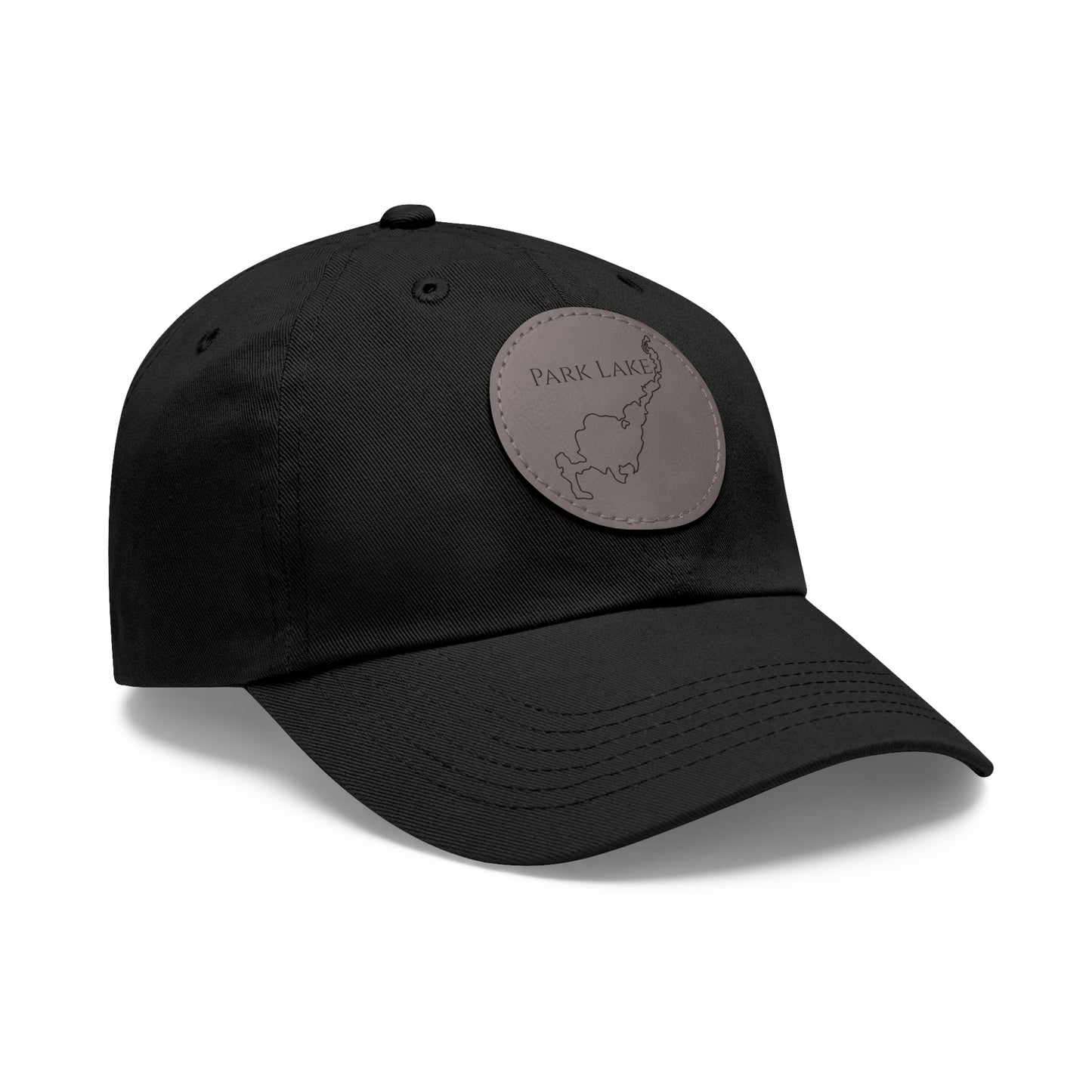 Park Lake Embroidered Hat with Leather Patch