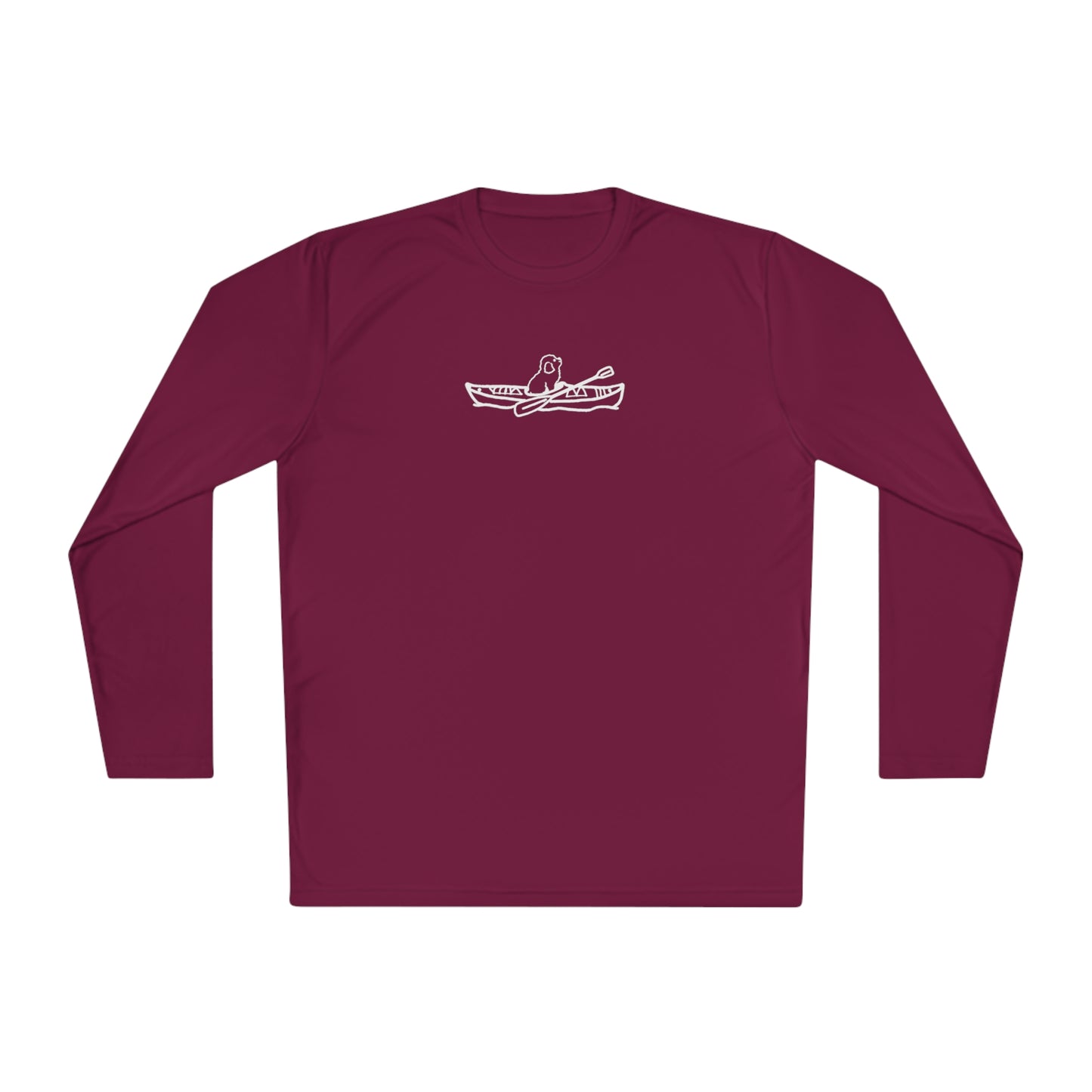 Kayak Dog - Mini Golden Doodle/Toy Poodle - Unisex Lightweight Sport Long Sleeve Tee