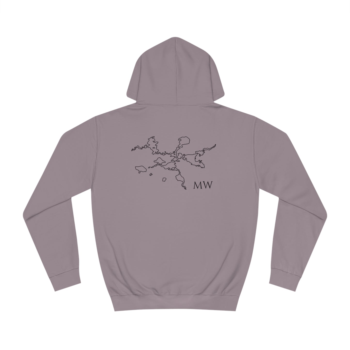 Manitowish Waters Row Boat Dog Fishing Patch - Unisex Hoodie Medium Weight