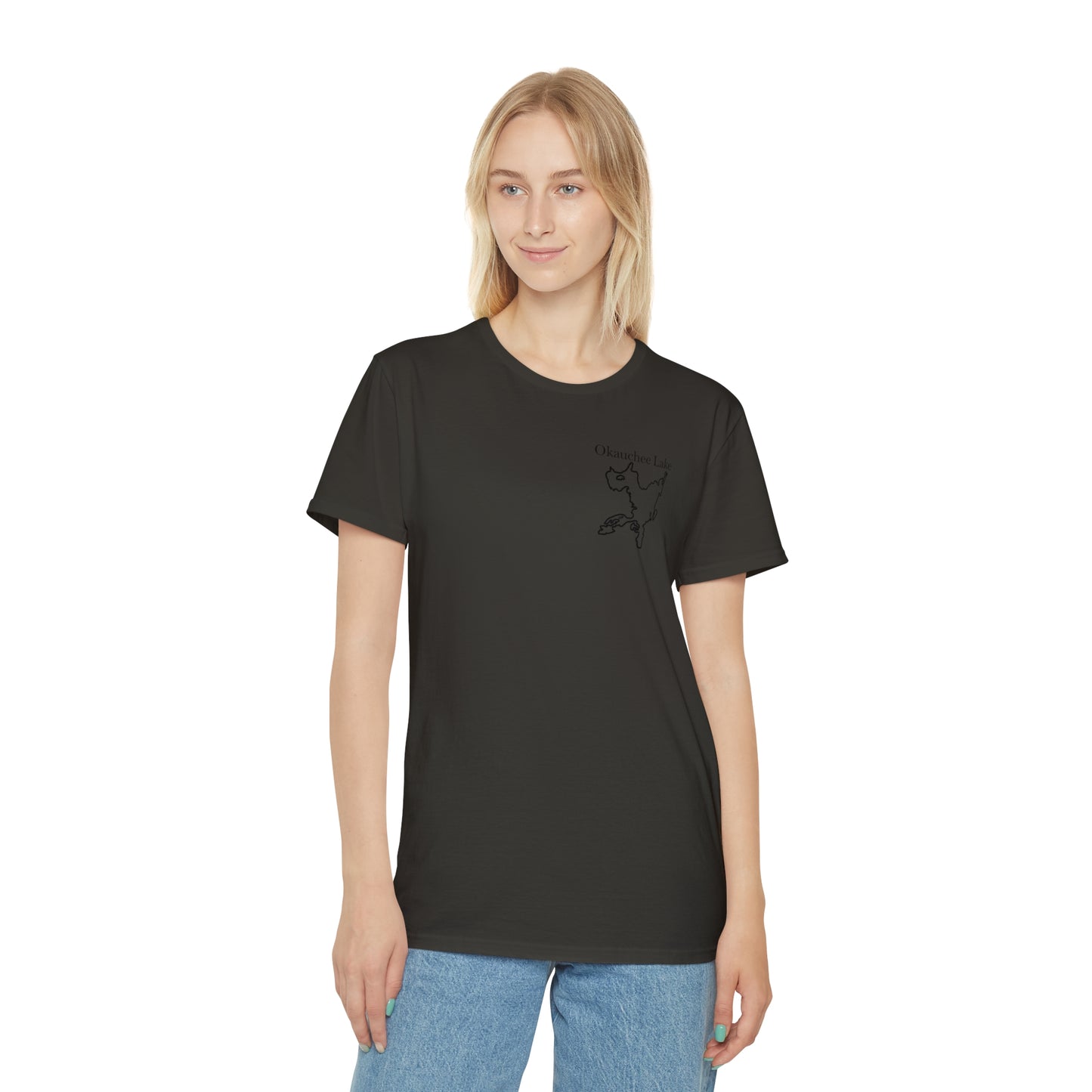 Okauchee Lake, kayak back - Unisex Lightweight short sleeve