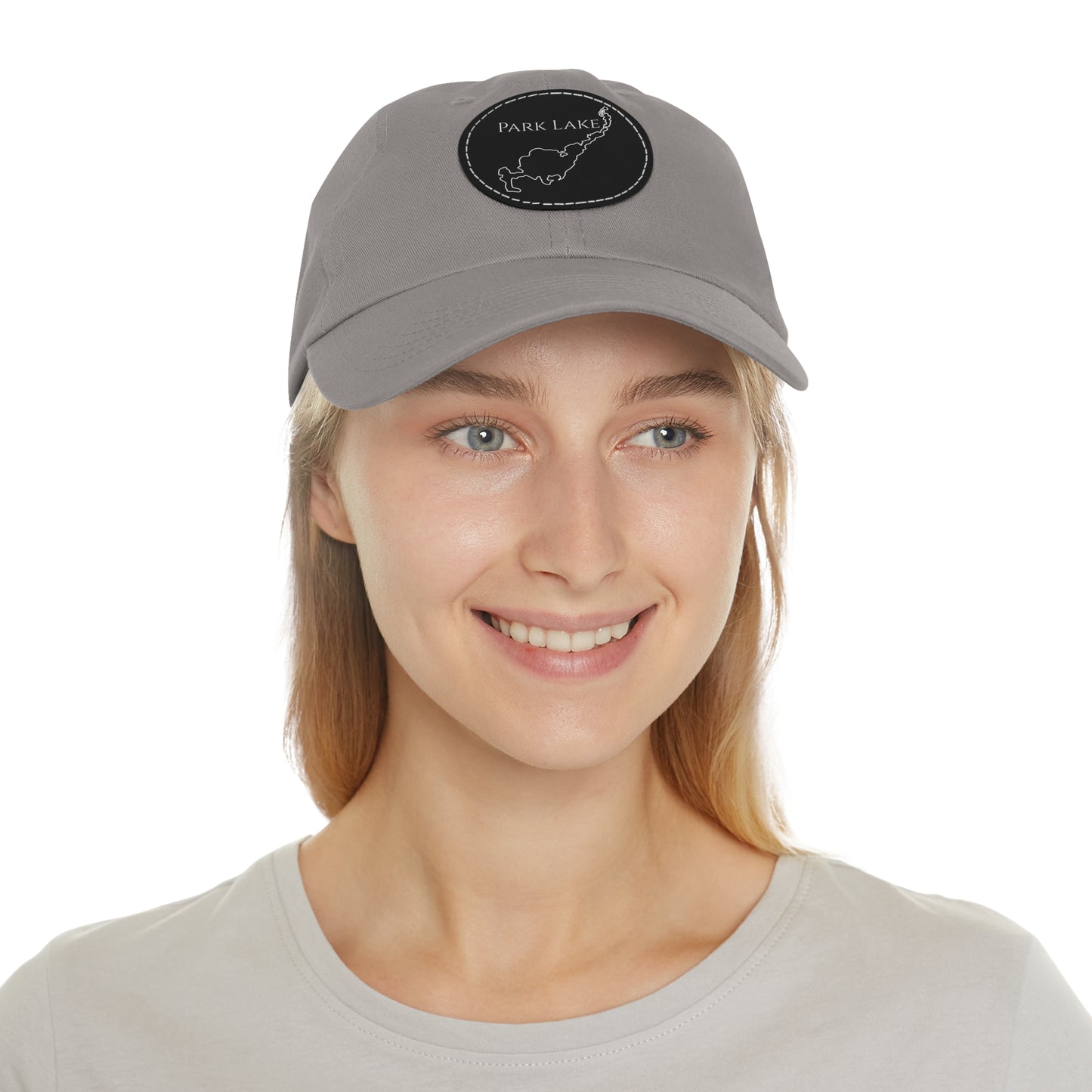 Park Lake Embroidered Hat with Leather Patch