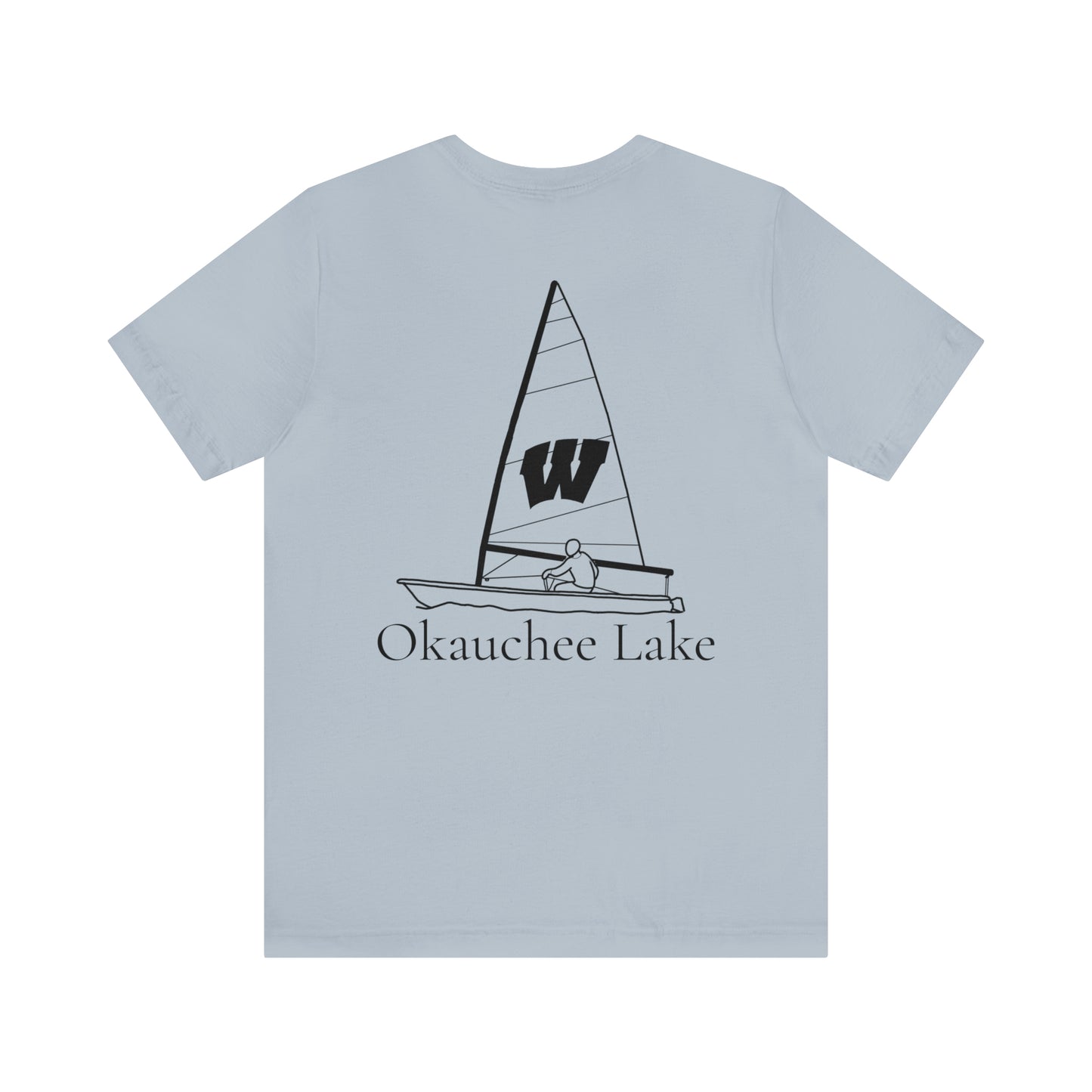 Wisconsin Sailing - Okauchee Lake Unisex Lightweight Short Sleeve Tee