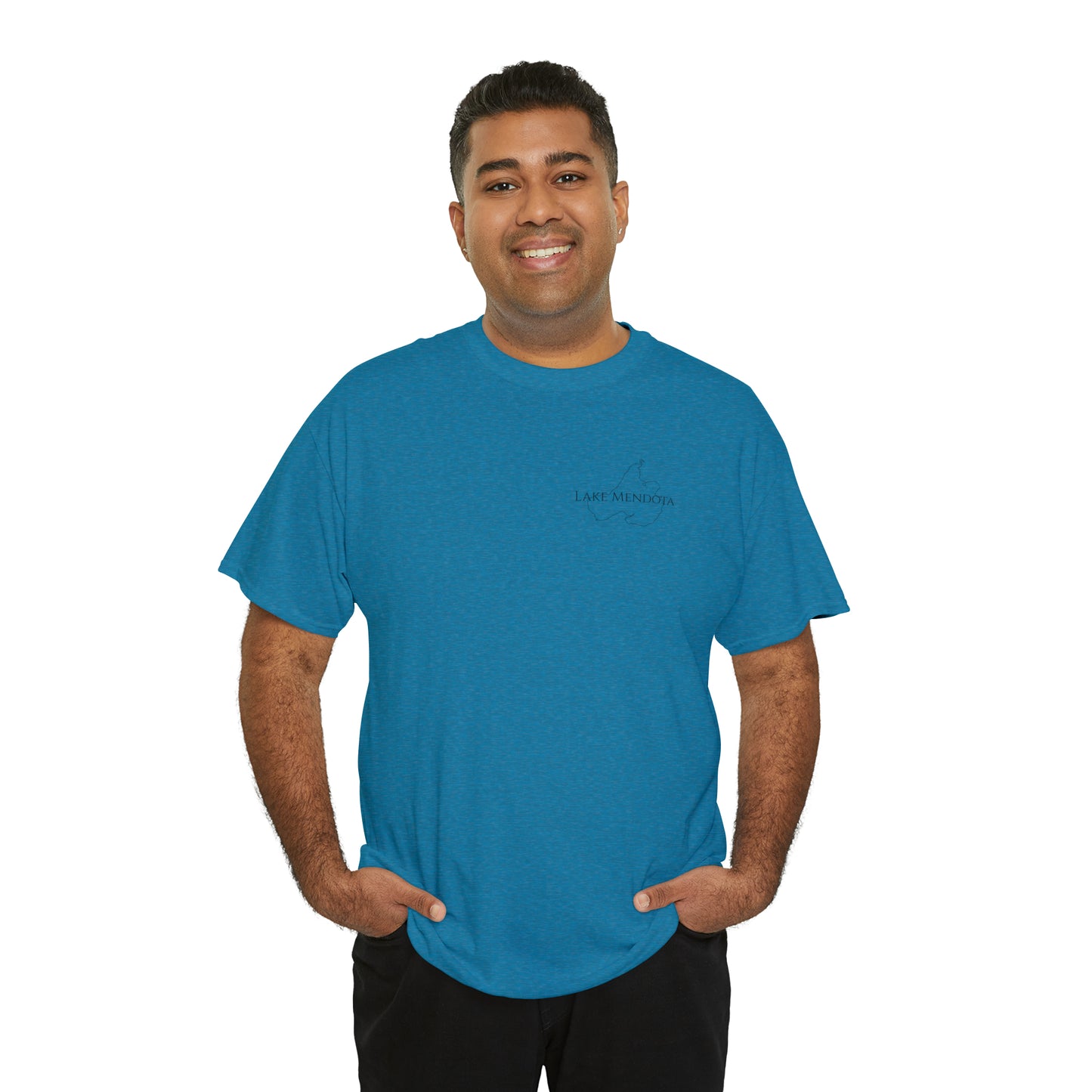Lake Mendota, Wisconsin Sailing - Unisex Heavy Tee Shirt
