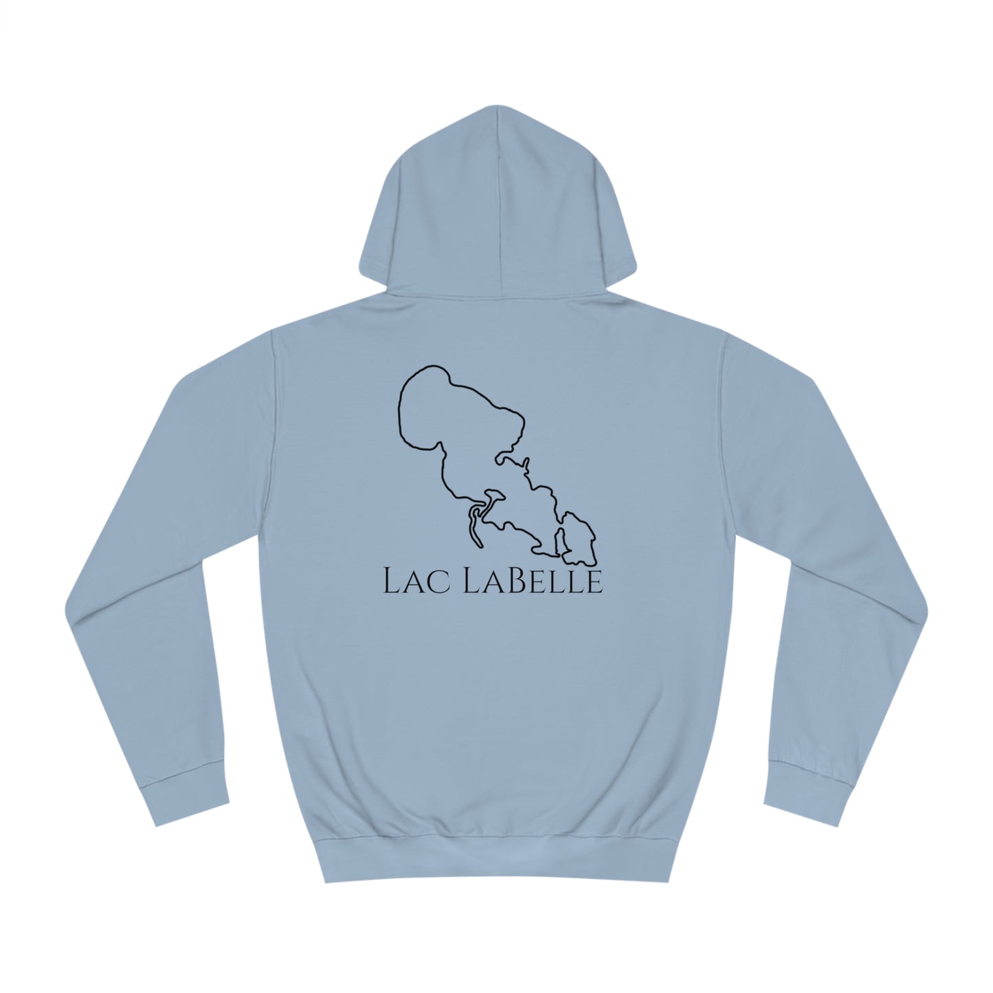 Pontoon Boat Family with Dogs Front Patch - Lac LaBelle Unisex Hoodie Medium Weight