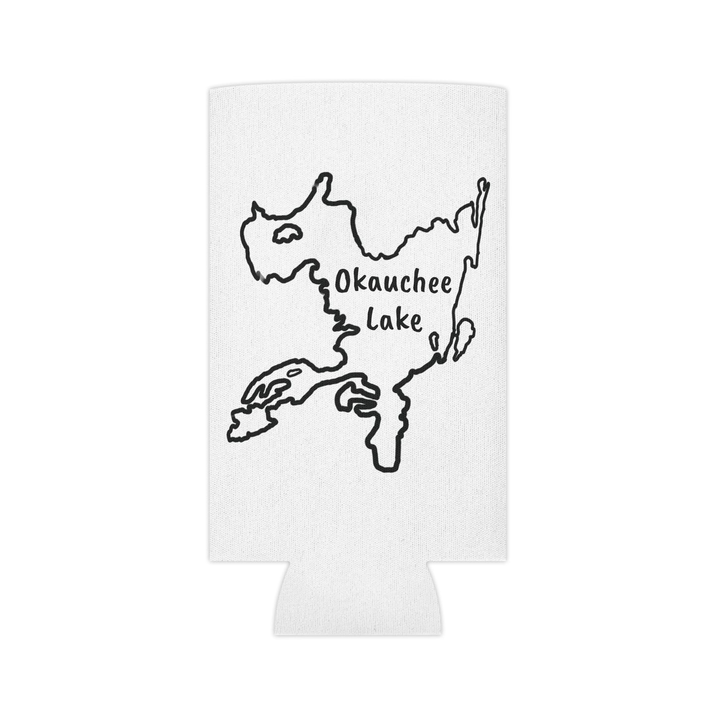 Okauchee Lake Bite or Beer with Golden Retriever Koozie